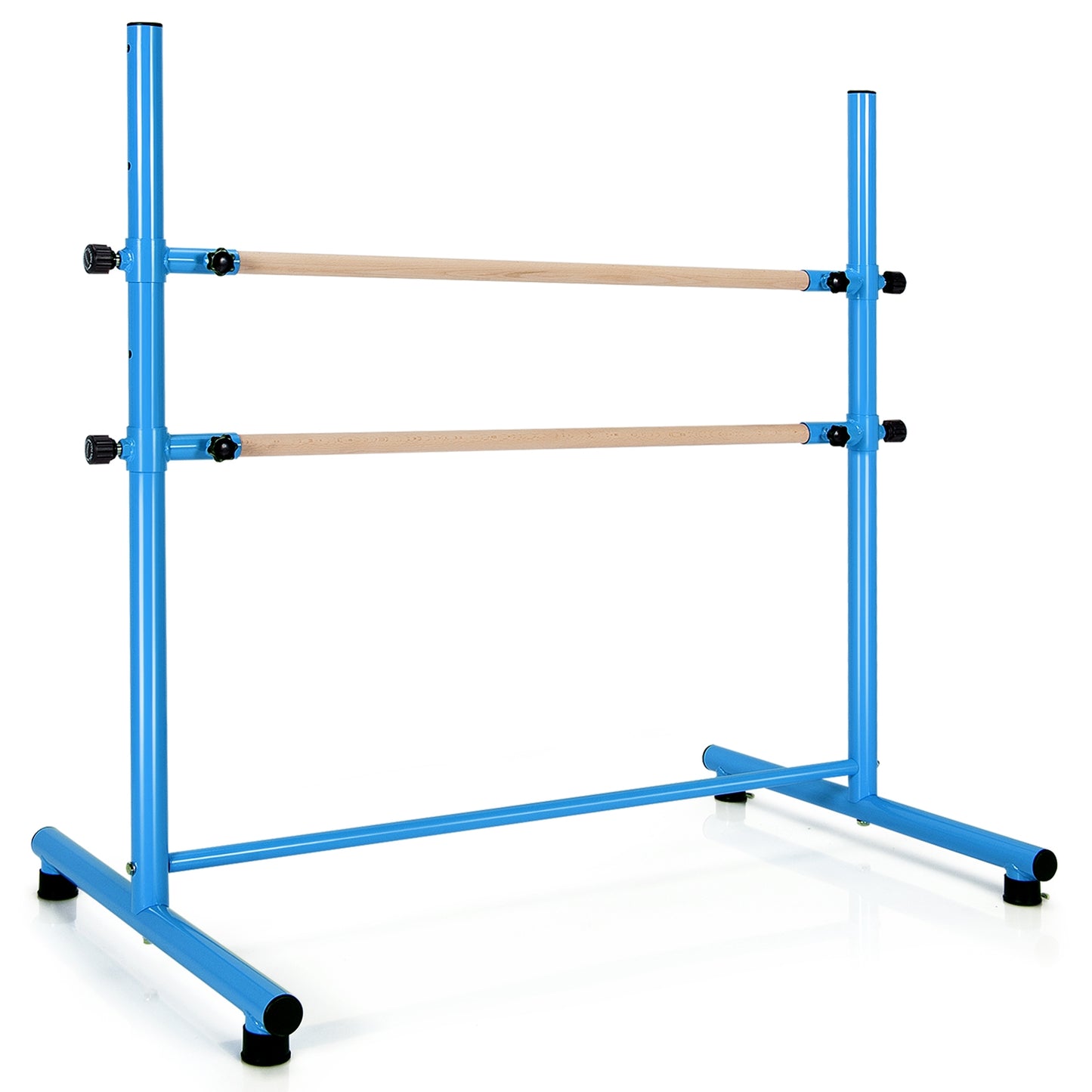 47 Inch Double Ballet Barre with Anti-Slip Footpads-Blue Kids Crystal