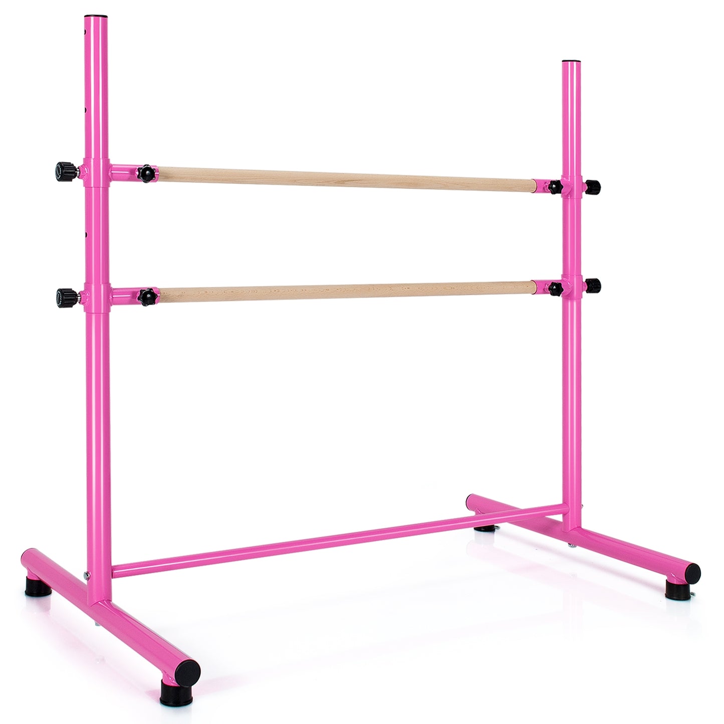 47 Inch Double Ballet Barre with Anti-Slip Footpads-Pink Kids Crystal
