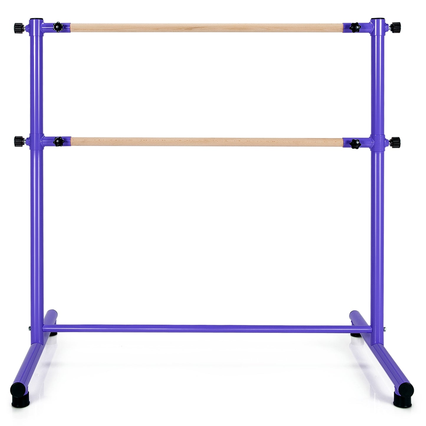 47 Inch Double Ballet Barre with Anti-Slip Footpads-Purple Kids Crystal