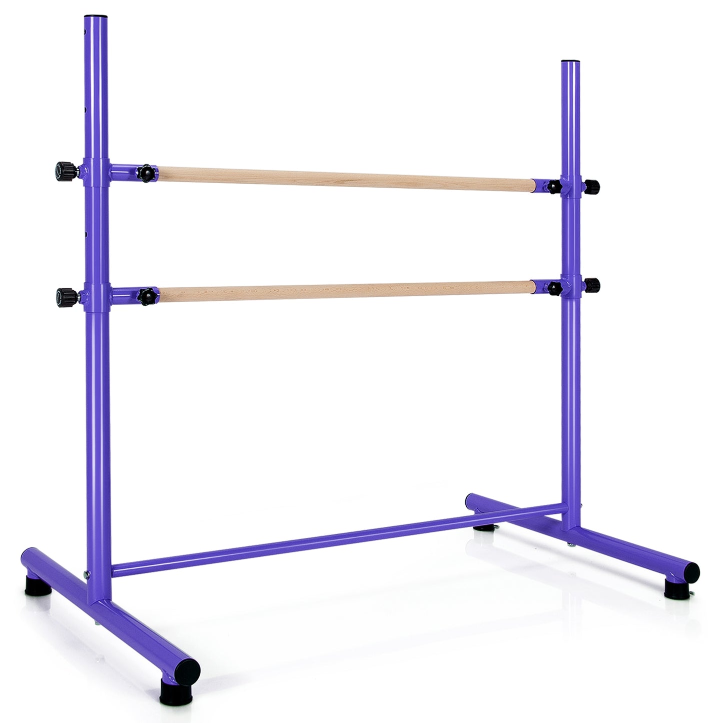 47 Inch Double Ballet Barre with Anti-Slip Footpads-Purple Kids Crystal