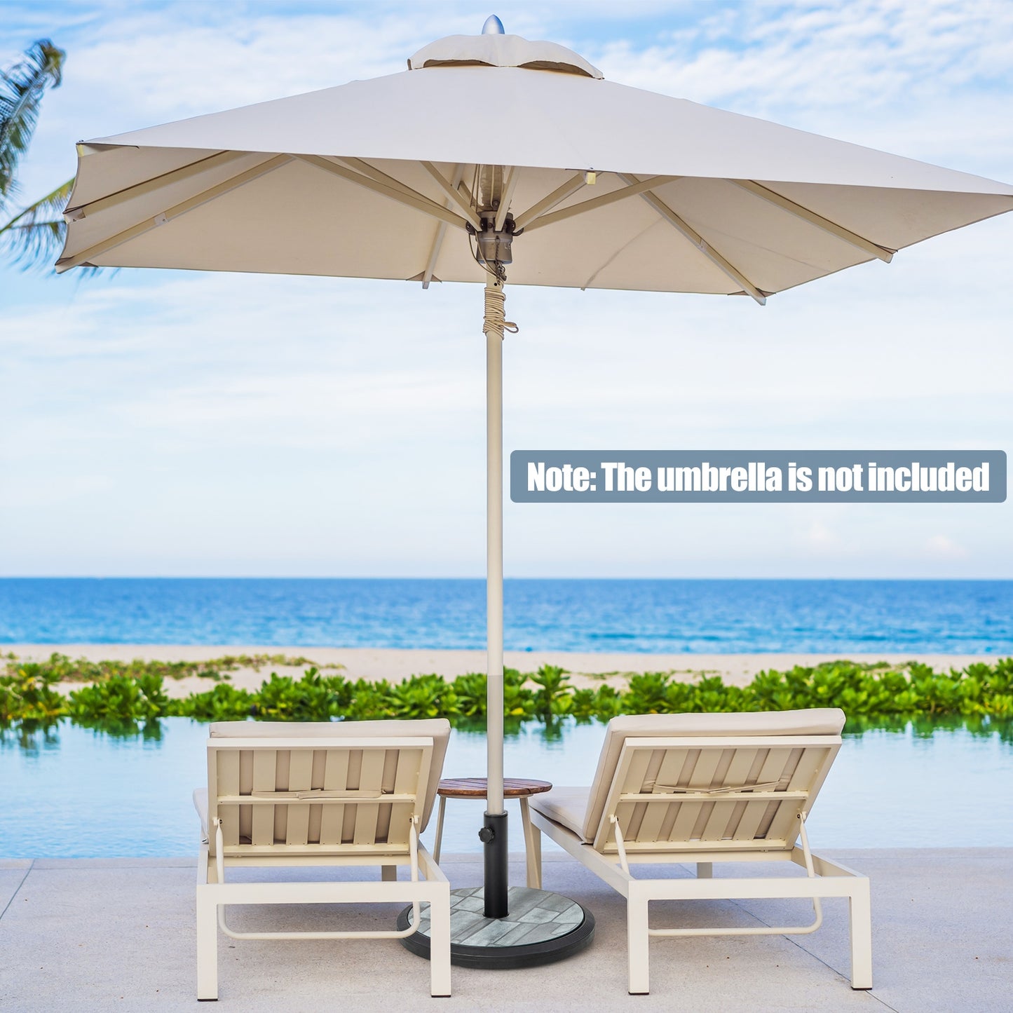 35lbs Umbrella Base with Built-in Cement Kids Crystal