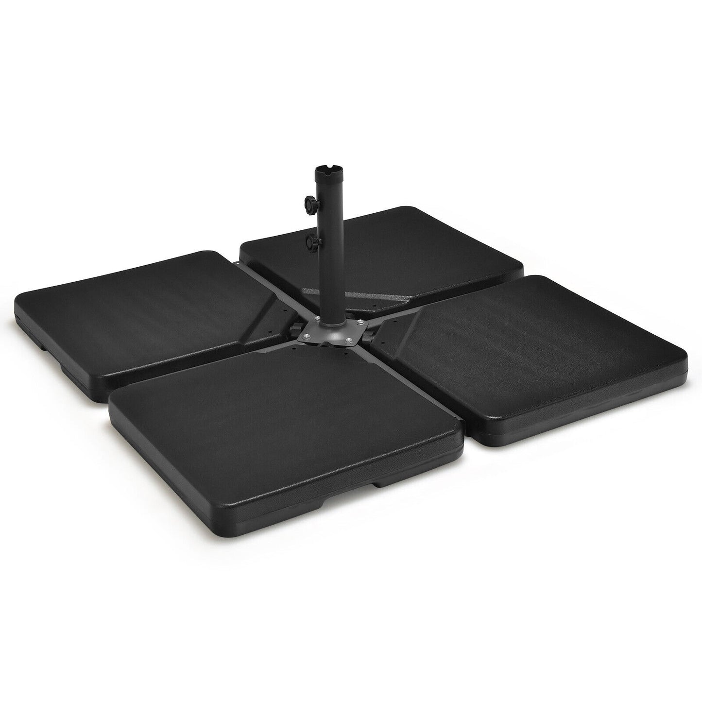 4 Pieces 13L Cantilever Offset Patio Umbrella Base with Easy-Fill Spouts Kids Crystal