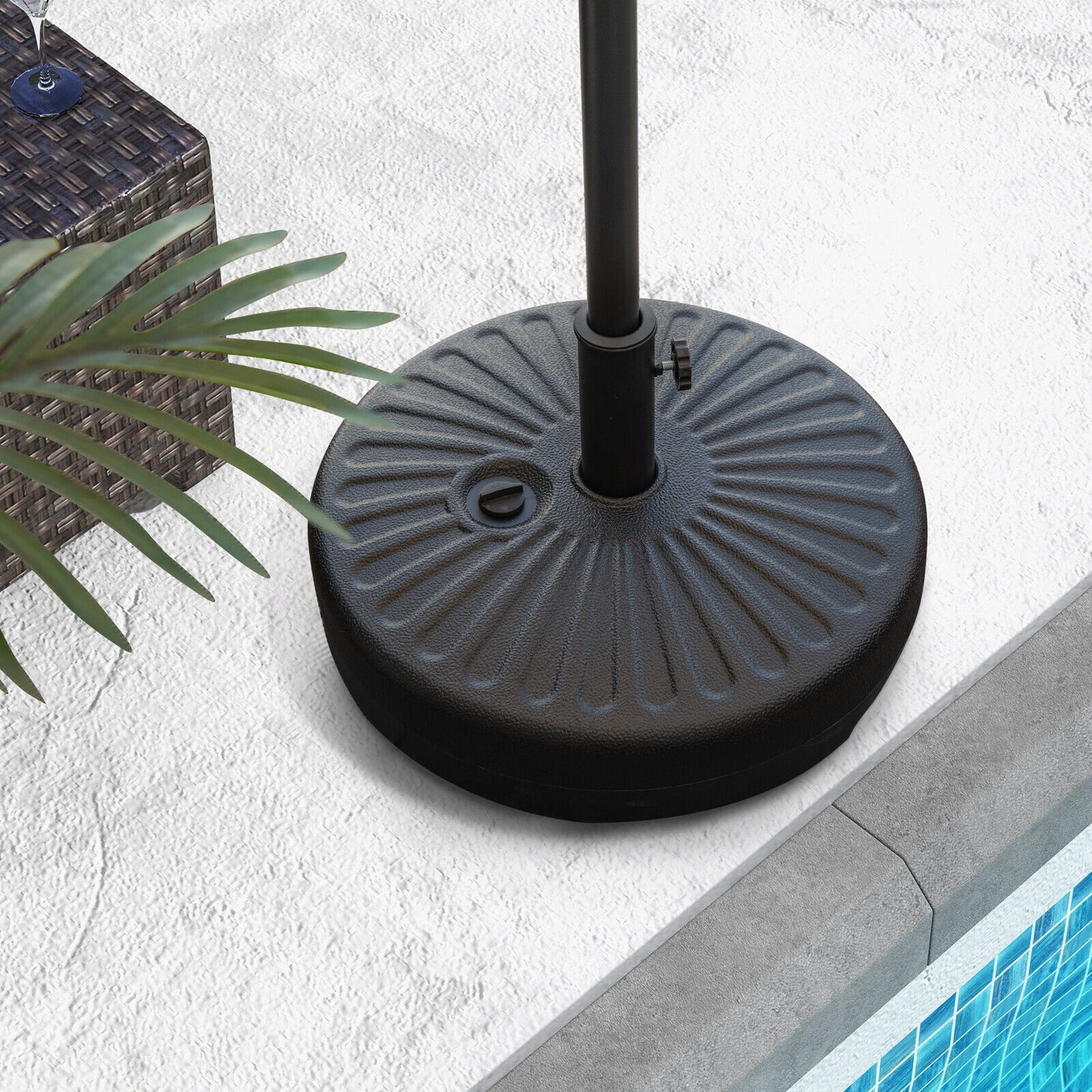 20 Inch Fillable Heavy-Duty Round Umbrella Base Stand Kids Crystal