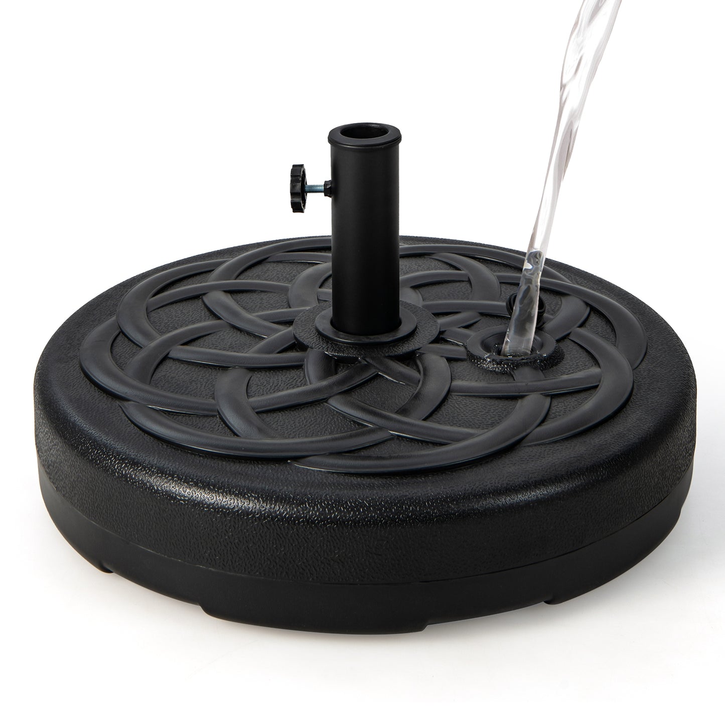 22 Inch Fillable Heavy-Duty Round Patio Umbrella Base Stand Kids Crystal