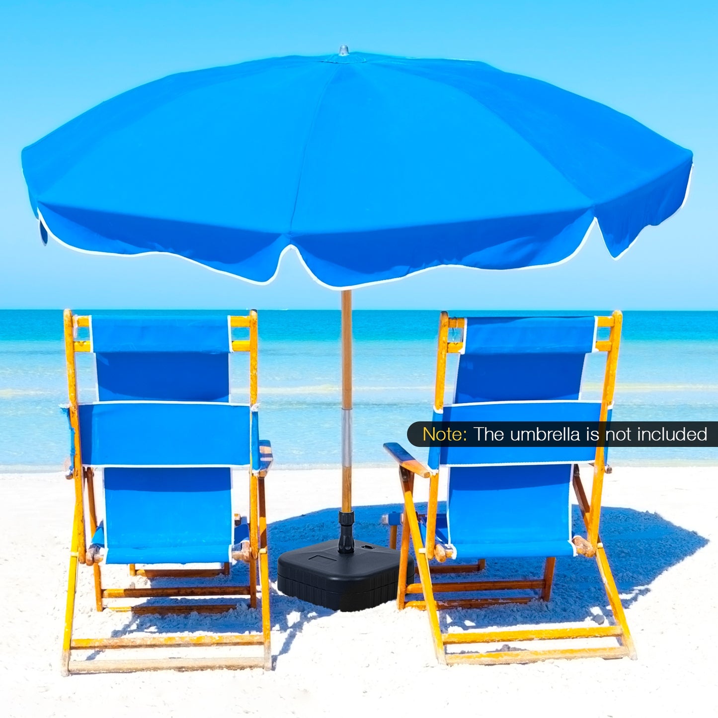 Patio Fillable Umbrella Base Fit 1.5 Inch Umbrella Poles for Yard Poolside-Black Kids Crystal