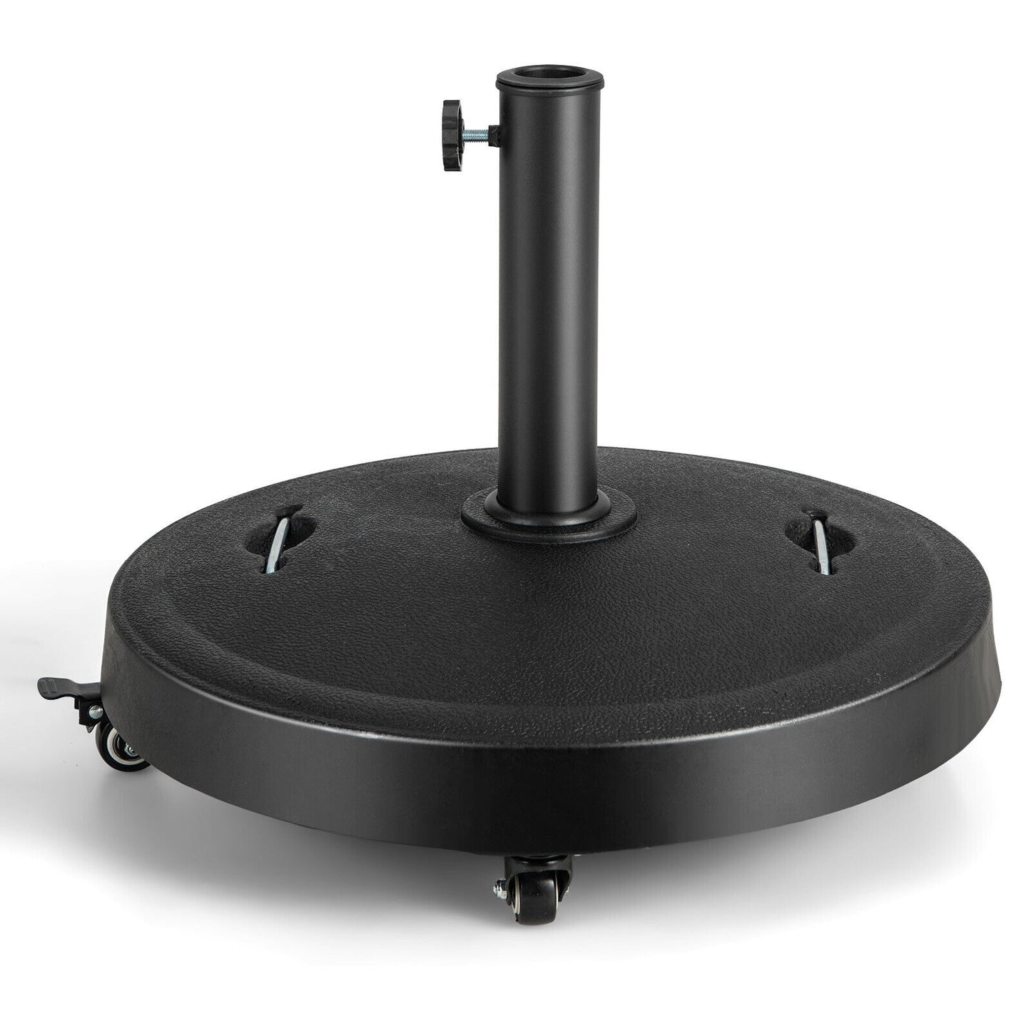 51LBS 20.5Inch Outdoor Umbrella Base with Wheels and Handles Kids Crystal