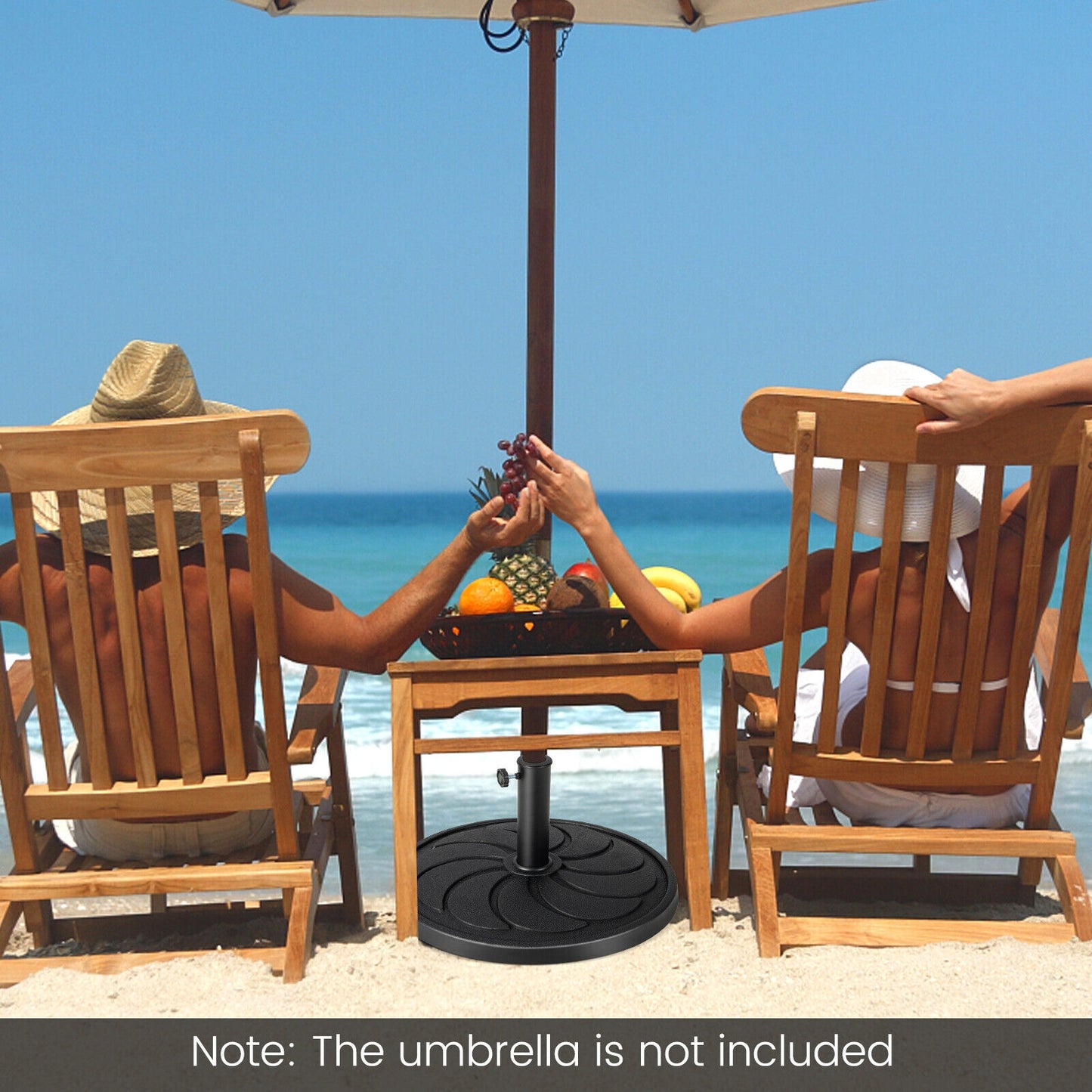 40LBS 21.5Inch Round Outdoor Umbrella Base Kids Crystal
