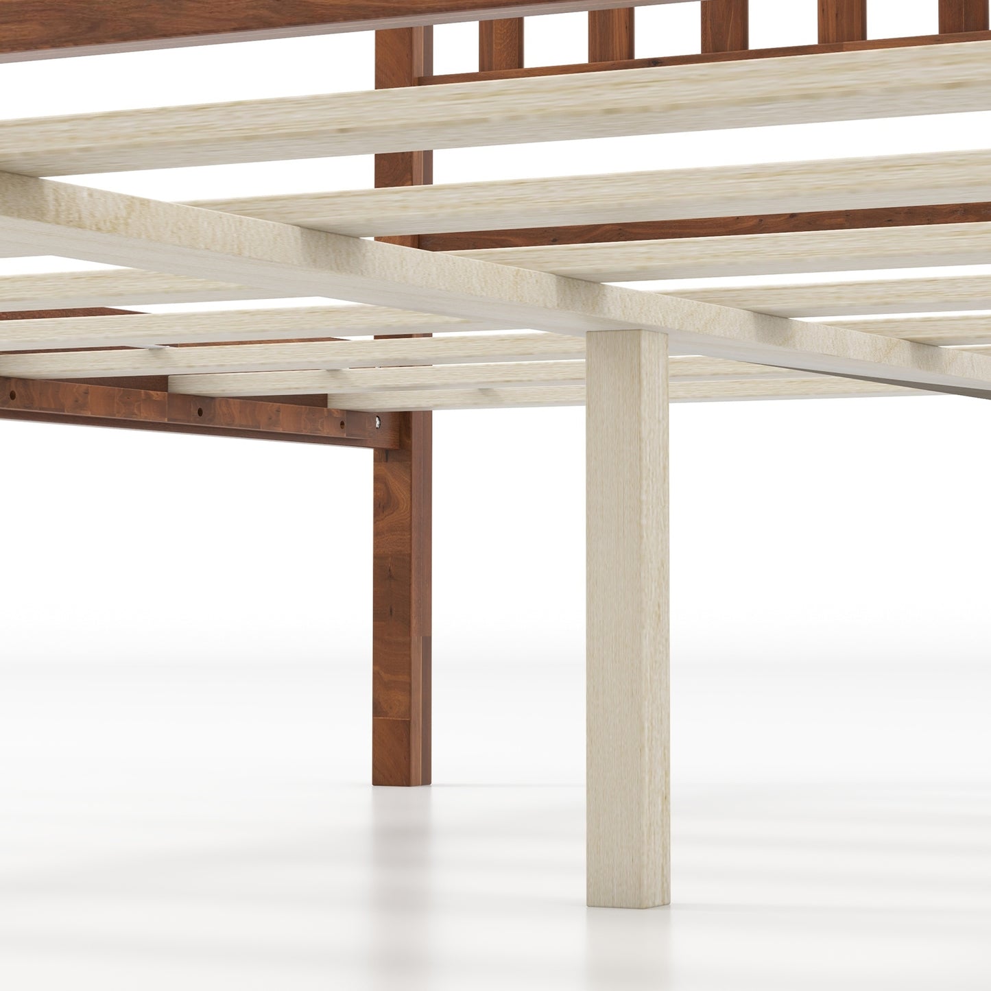 Twin/Full/Queen Size Wood Bed Frame with Headboard and Slat Support-Full Size Kids Crystal