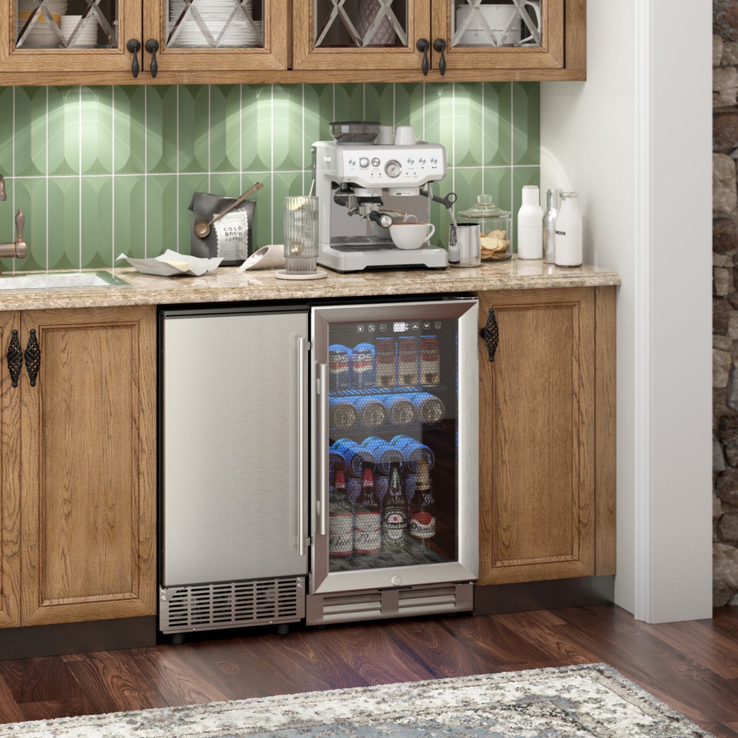 Free-Standing Built-In Undercounter Ice Maker-Silver Kids Crystal