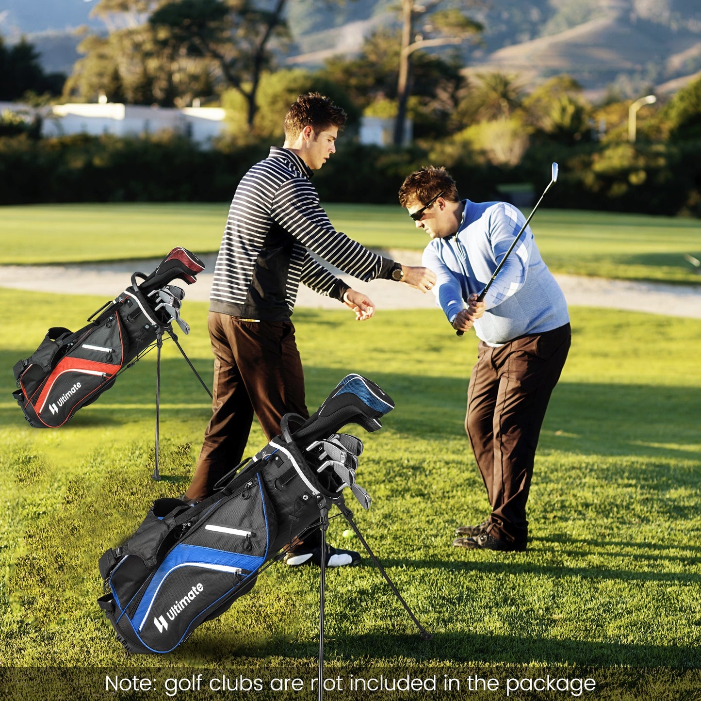 Lightweight Golf Stand Bag with 14 Way Top Dividers and 6 Pockets-Blue Kids Crystal