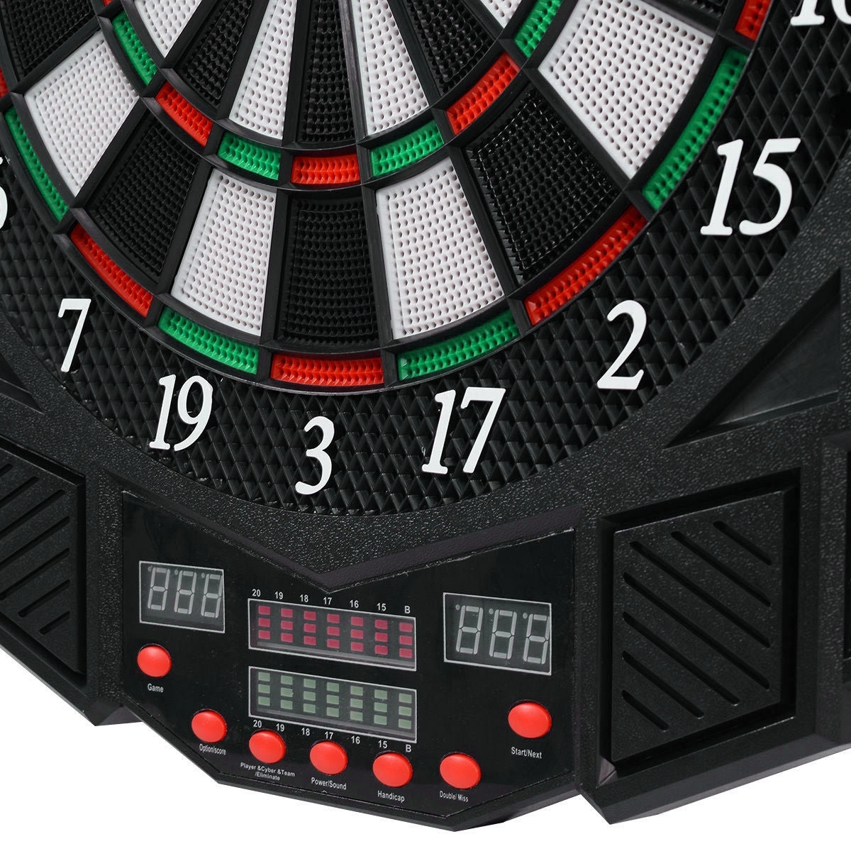 Professional Electronic Dartboard Set with LCD Display Kids Crystal