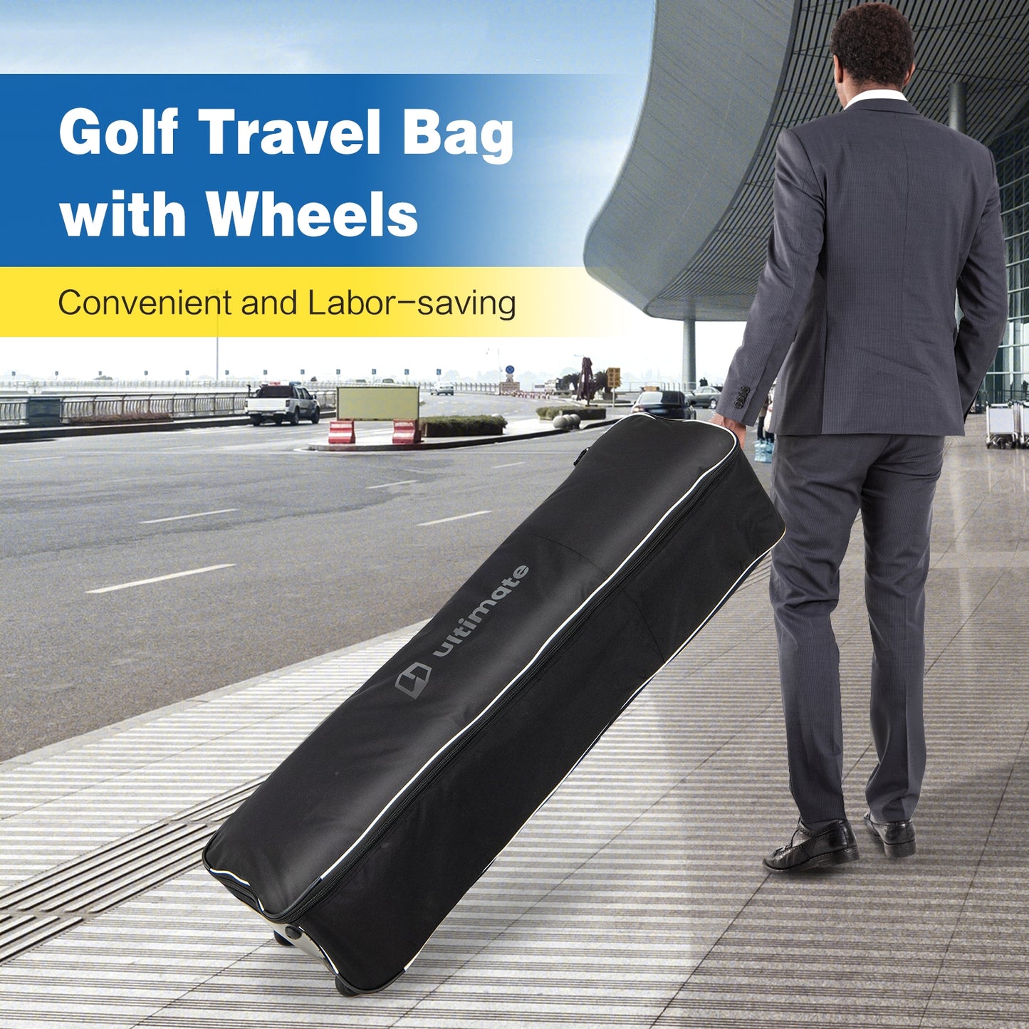 Soft-Sided Golf Travel Bag with Wheels Kids Crystal