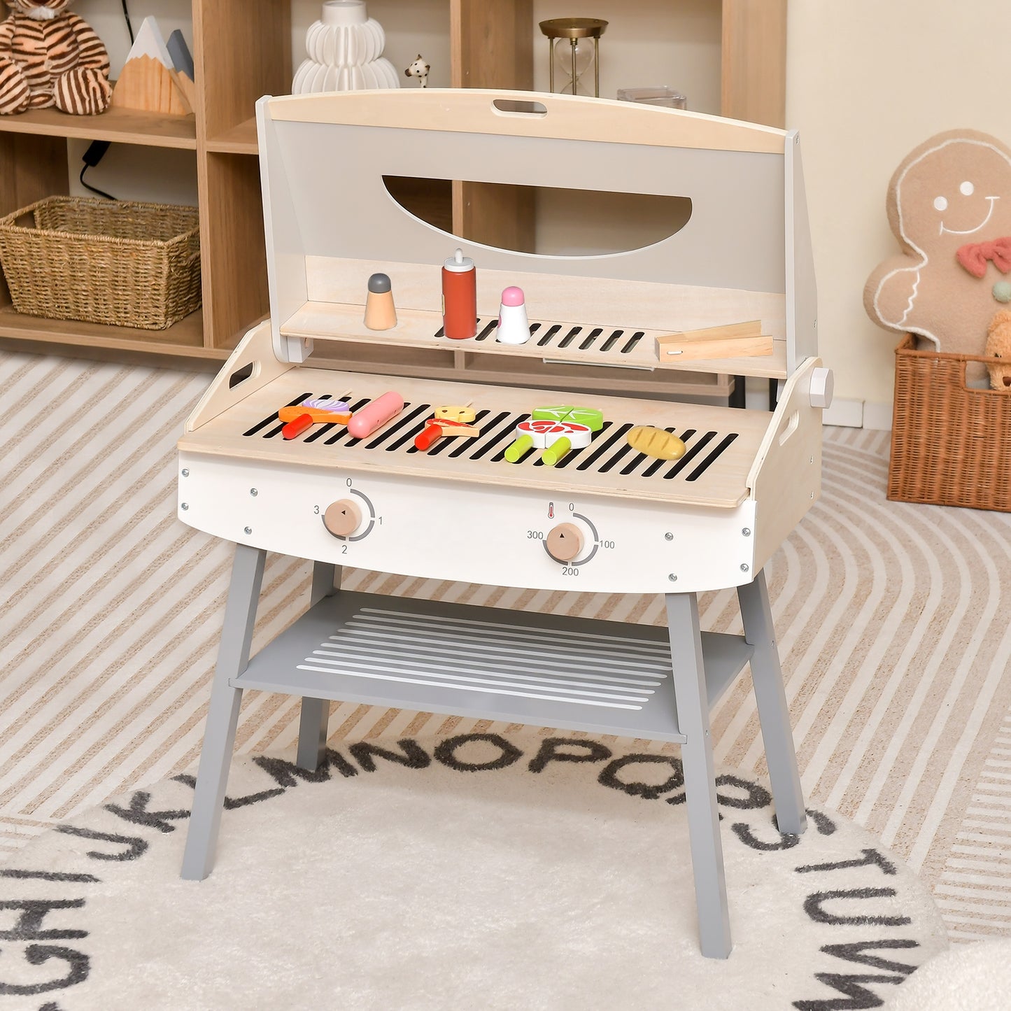 Kids Barbecue Grill Playset for Girls and Boys Aged 3+ Kids Crystal