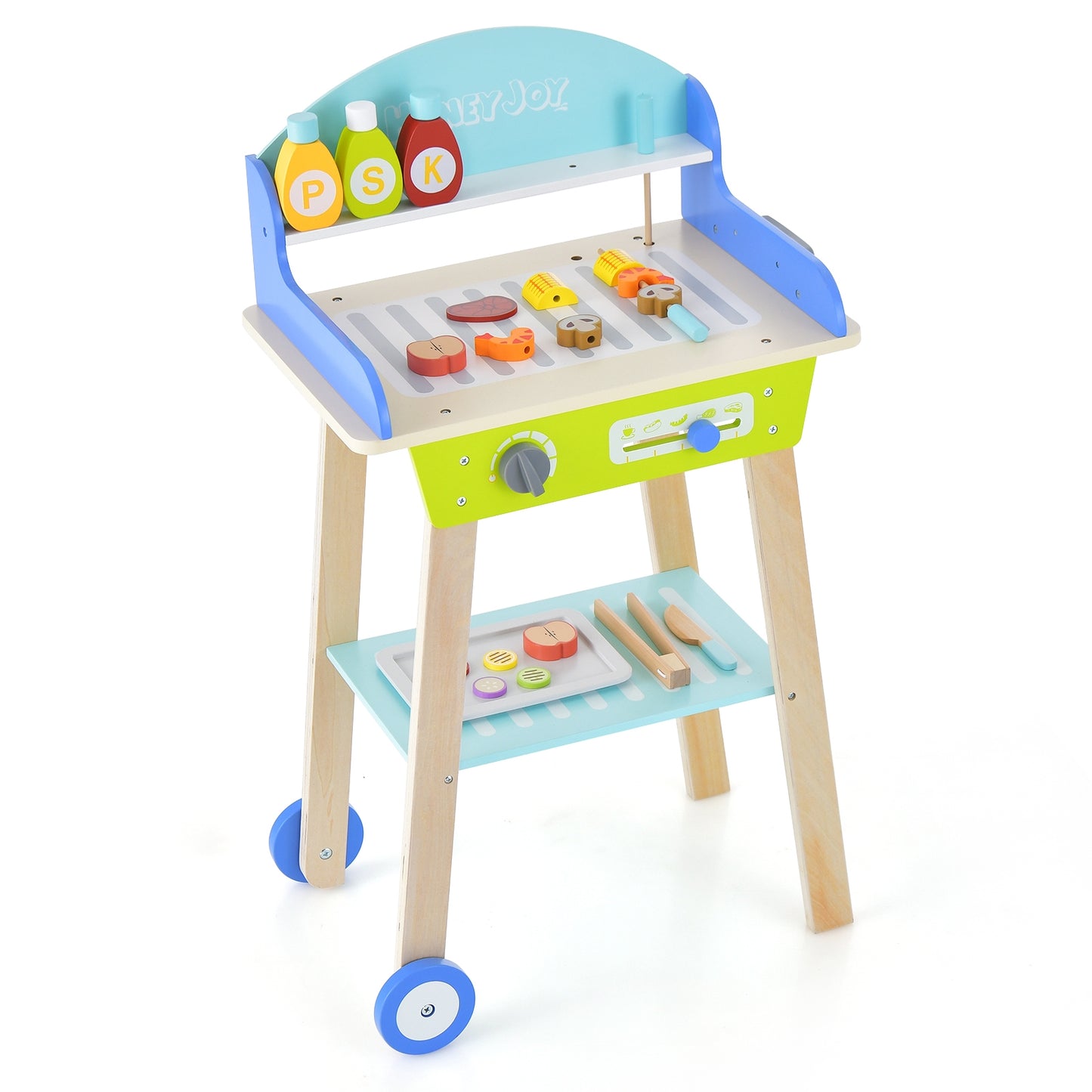 Kid's Pretend Barbecue Grill Play Set Kids Crystal