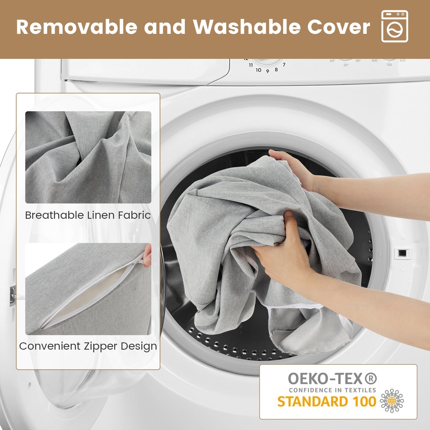 4-in-1 Convertible Folding Sofa Bed with High-Density Foam-Gray Kids Crystal