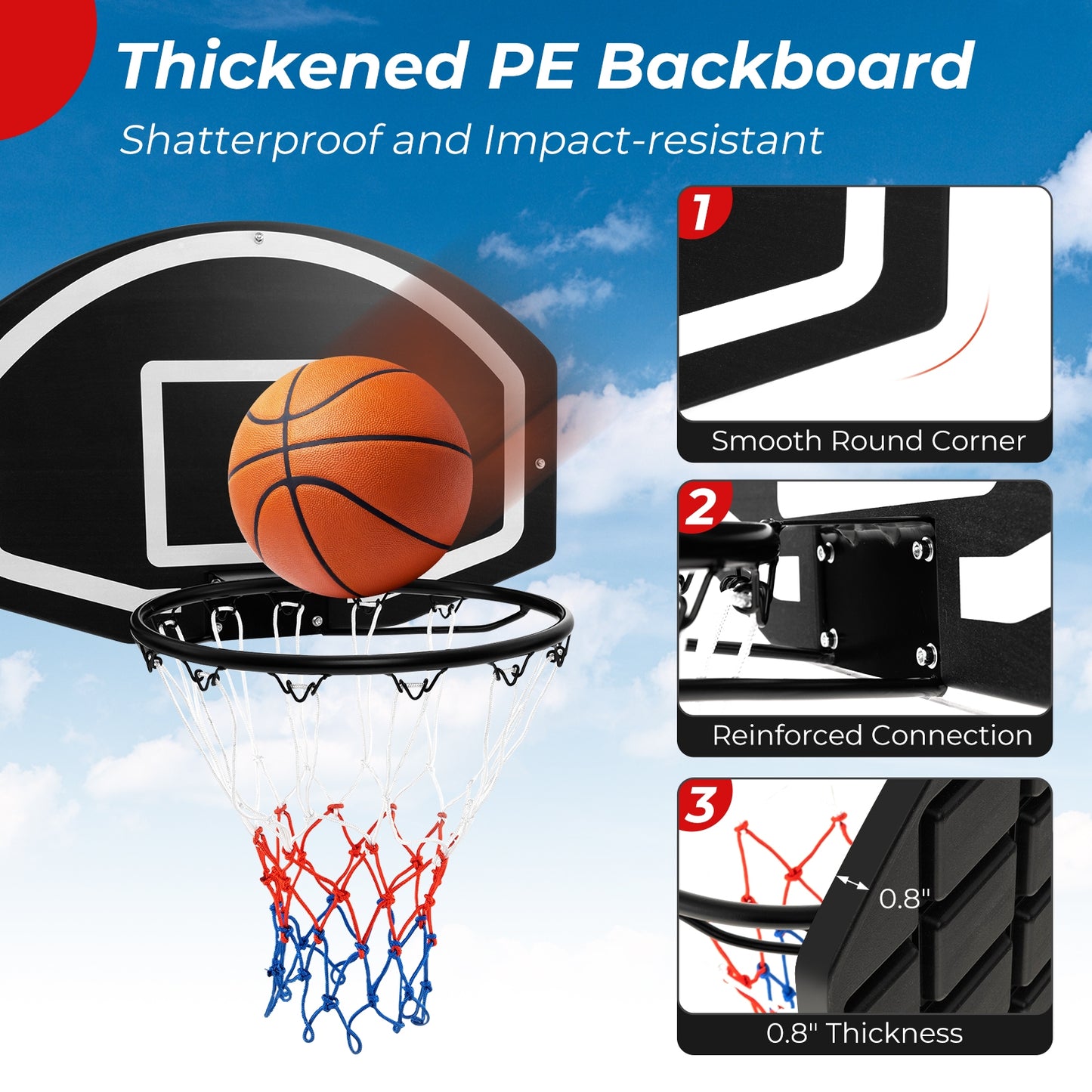 Wall Mounted Basketball Set for Kids Teens Adults Kids Crystal