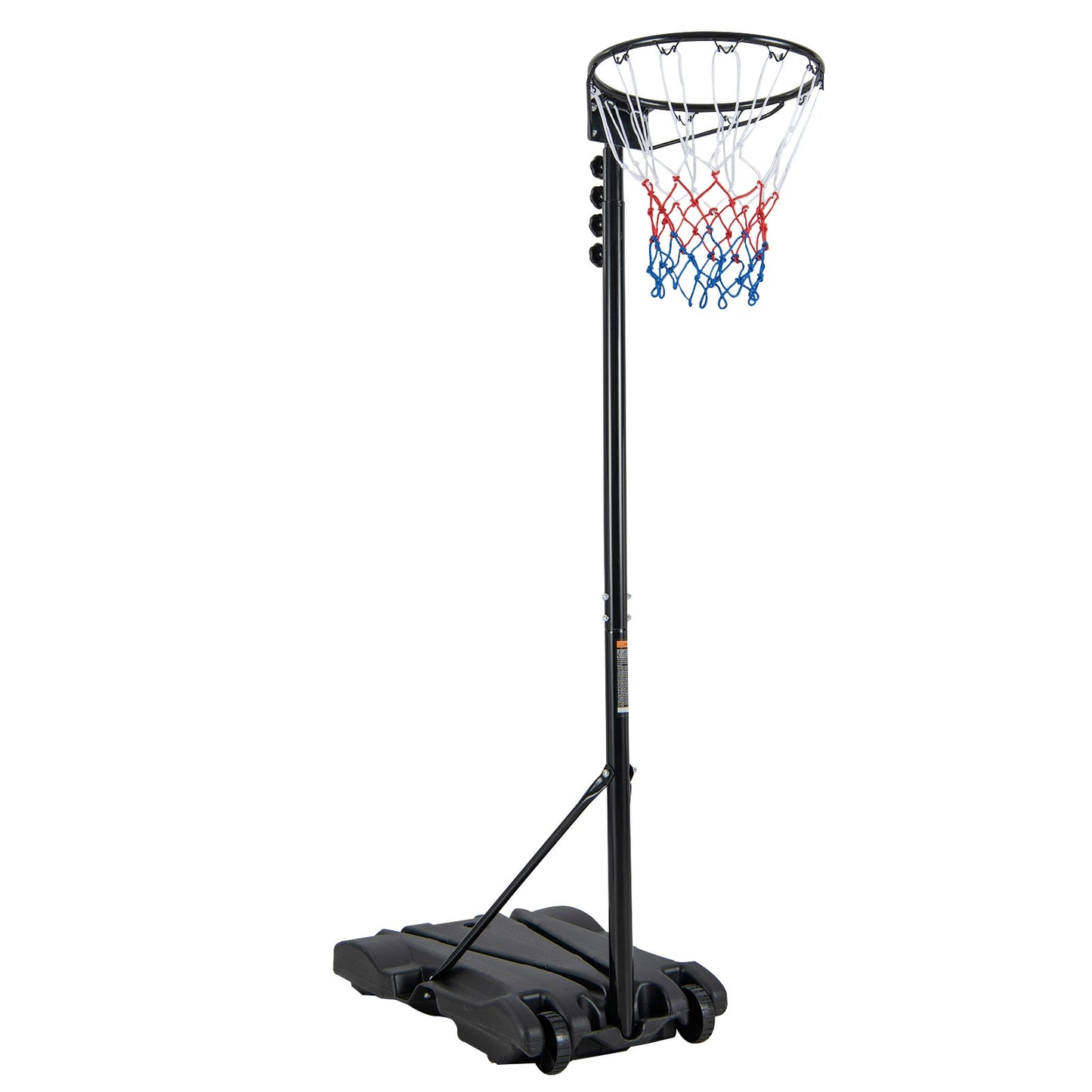 8.5 to 10 FT Adjustable Portable Basketball Hoop Stand with Fillable Base and 2 Wheels Kids Crystal
