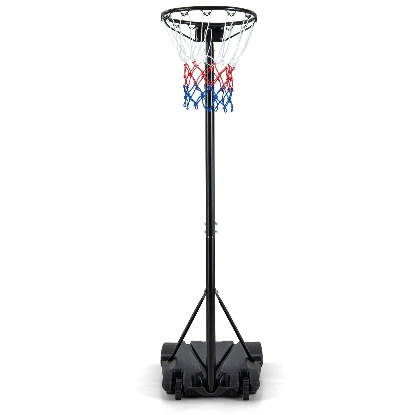 8.5 to 10 FT Adjustable Portable Basketball Hoop Stand with Fillable Base and 2 Wheels Kids Crystal
