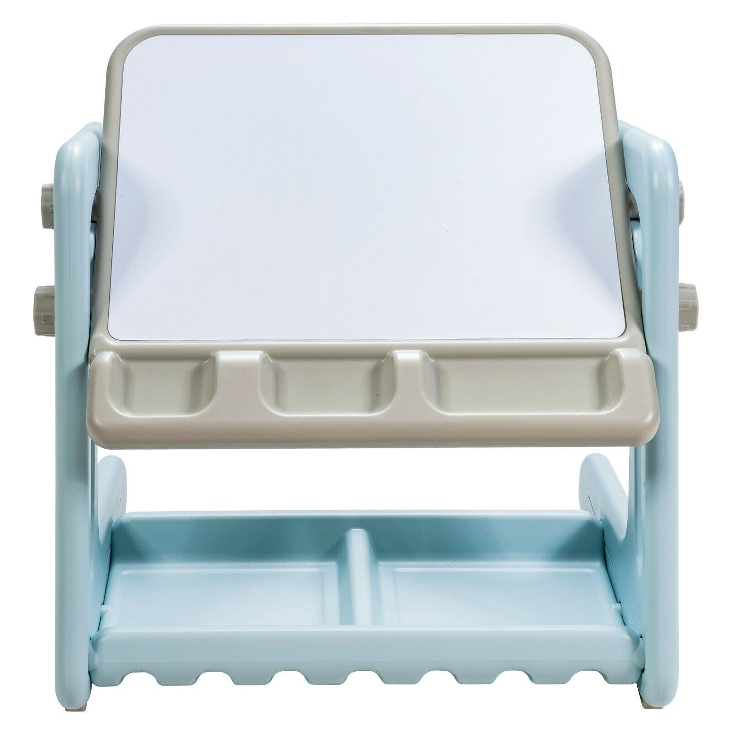 2 in 1 Kids Easel Table and Chair Set with Adjustable Art Painting Board-Blue Kids Crystal