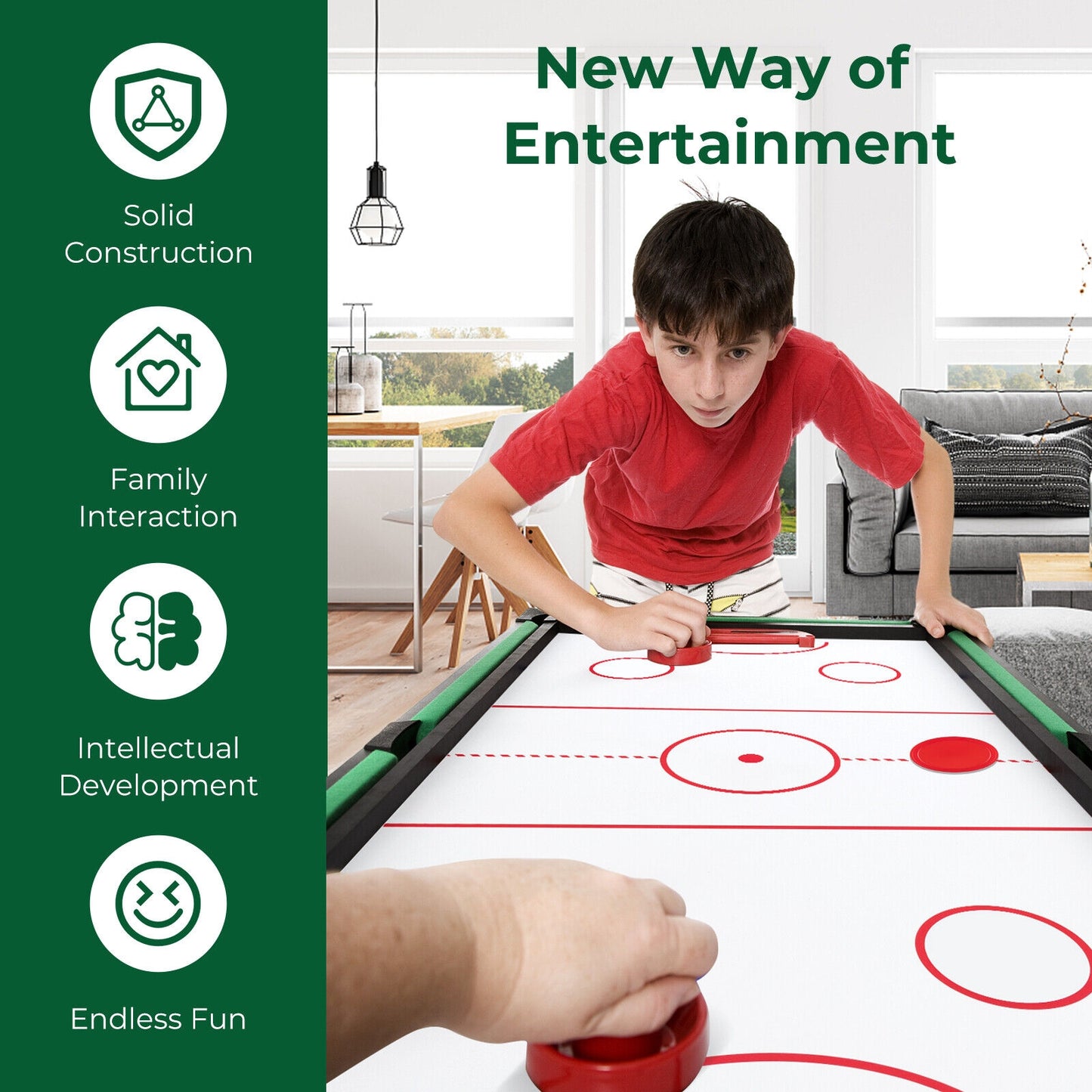 4-in-1 Multi Game Table with Pool Billiards Kids Crystal