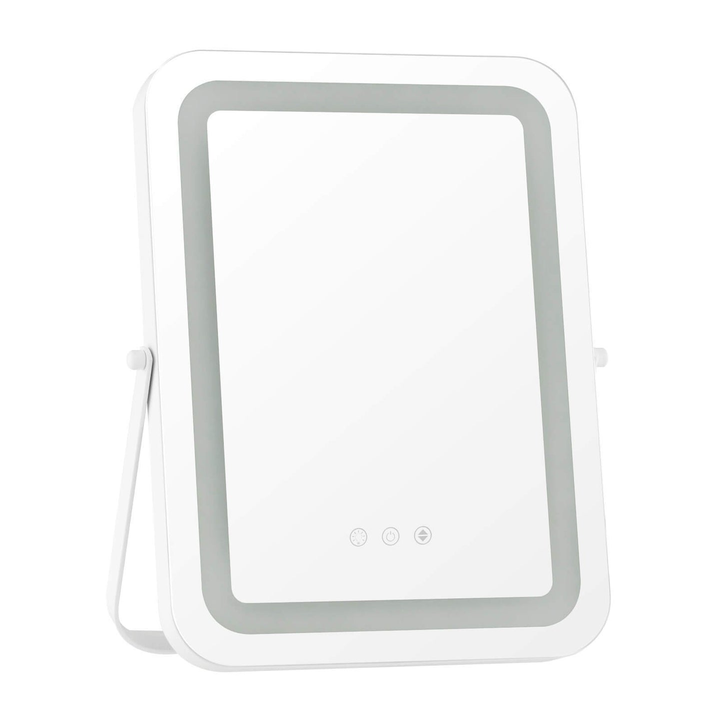 16 x 12 Inch Rectangular Vanity Makeup Mirror with 3 Color Dimmable Lighting-White Kids Crystal