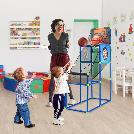 Kids Basketball Arcade Game with Electronic Scoreboard and Sound Effect Kids Crystal