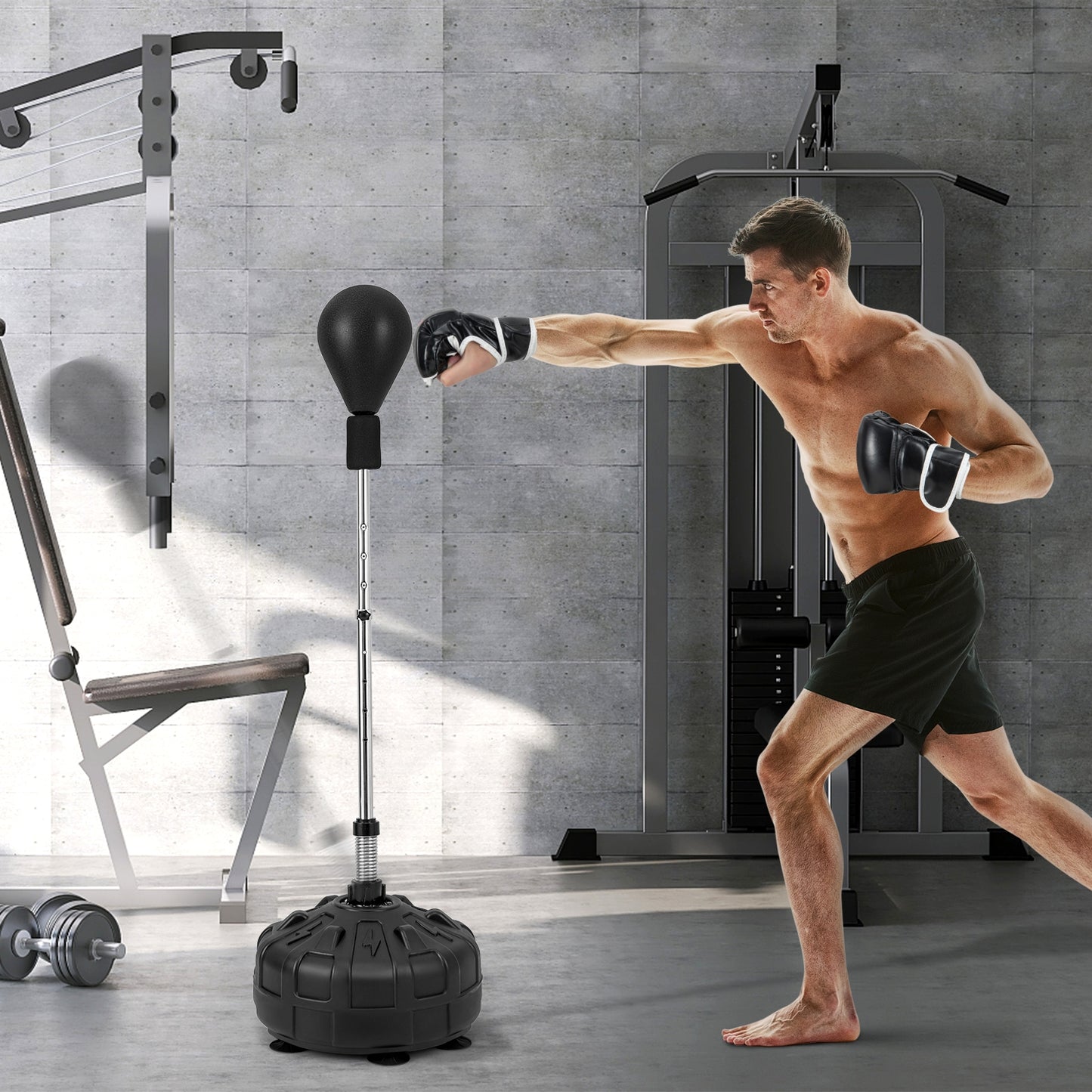Freestanding Reflex Punching Bag for Adults Kids Crystal