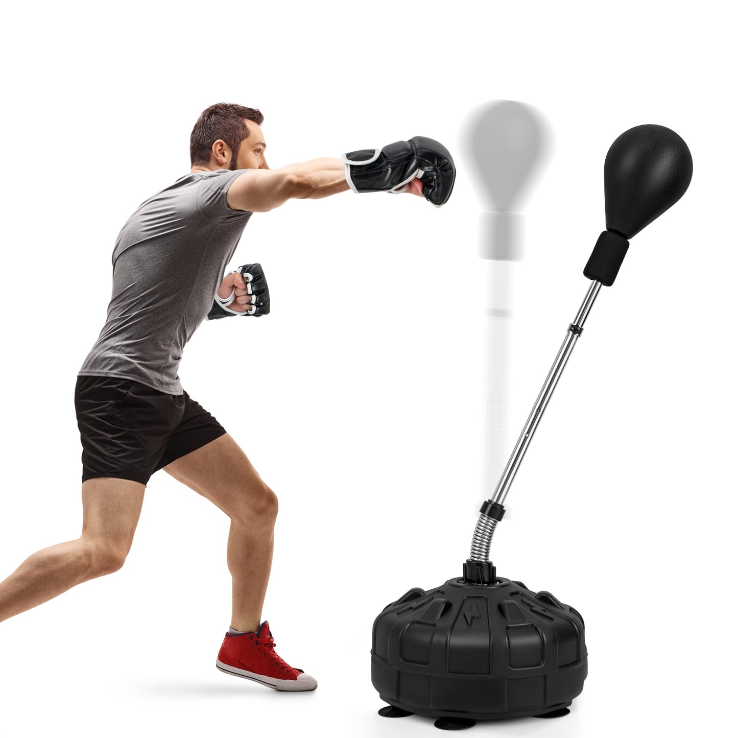Freestanding Reflex Punching Bag for Adults Kids Crystal