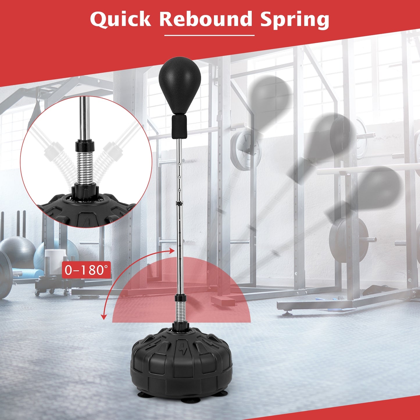Freestanding Reflex Punching Bag for Adults Kids Crystal