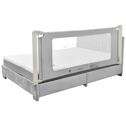 Bed Rail Guard for Toddlers Kid with Adjustable Height and Safety Lock-79 inch Kids Crystal