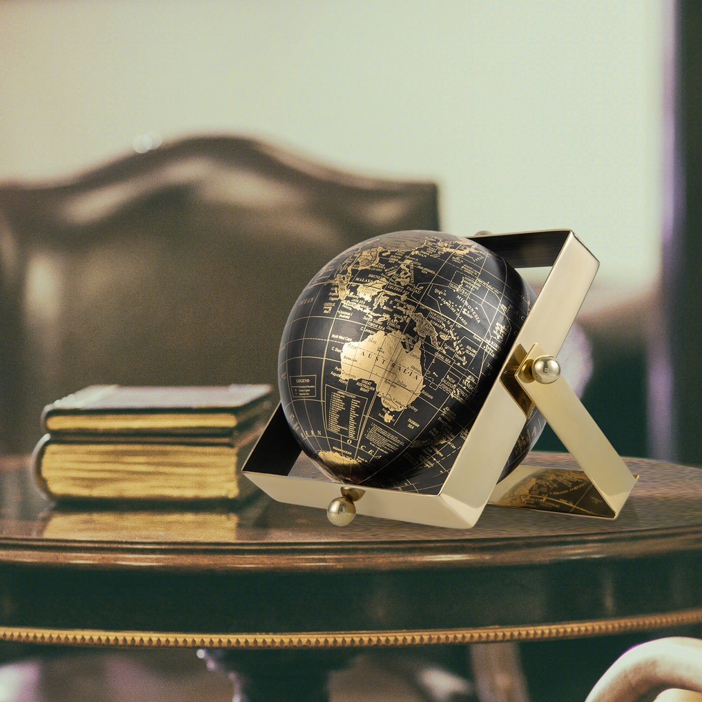 Geographic 6/ 8/ 10 Inch World Globe with Clear Printing and Square Frame-M Kids Crystal