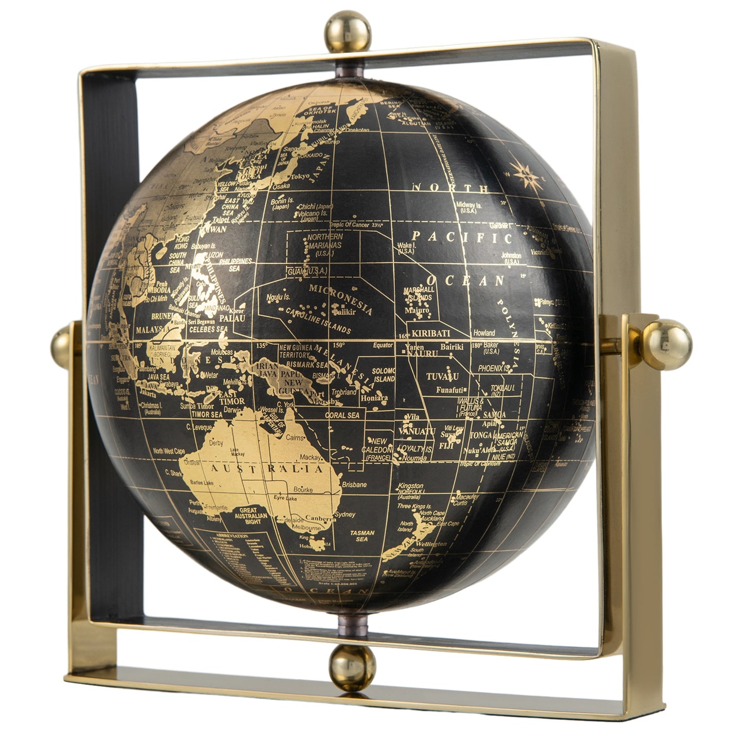 Geographic 6/ 8/ 10 Inch World Globe with Clear Printing and Square Frame-M Kids Crystal