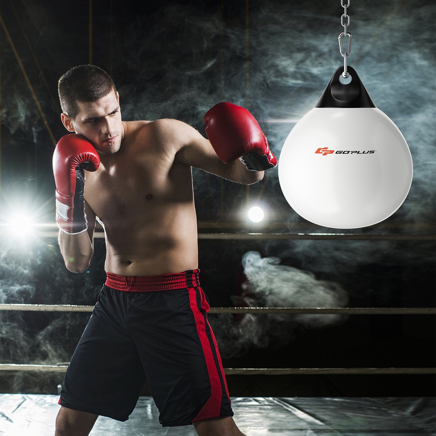21 Inch Water Punching Bag with Adjustable Metal Chain-White Kids Crystal