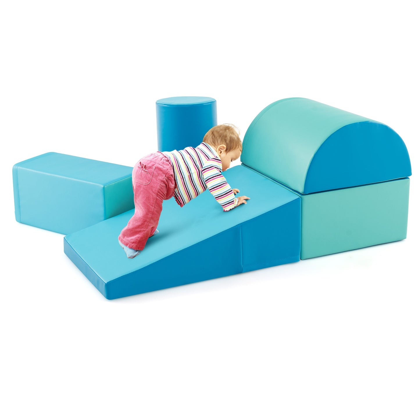 5-Piece Kids Climb and Crawl Activity Playset-Navy Kids Crystal