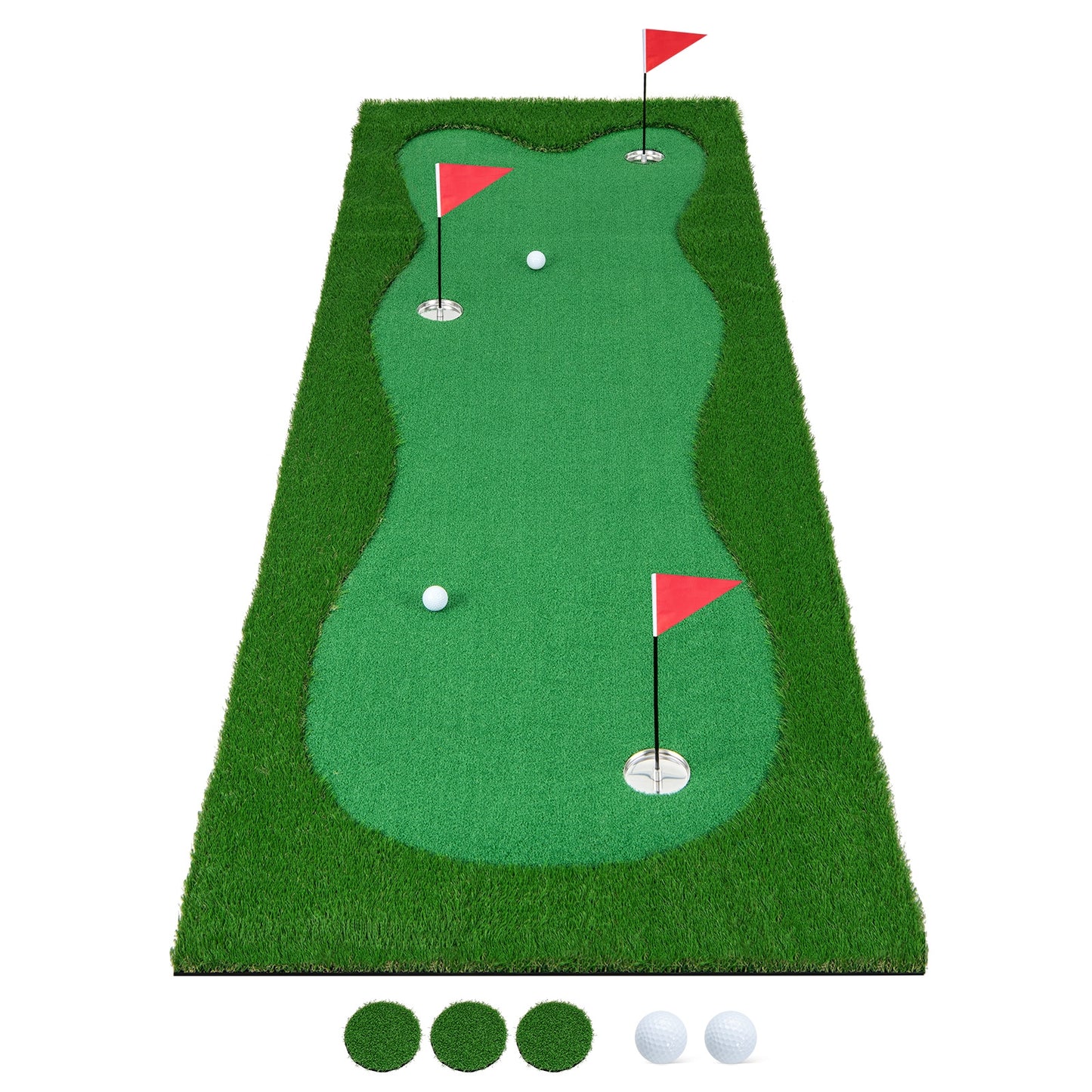 Golf Putting Green with Realistic Artificial Grass Turf-S Kids Crystal