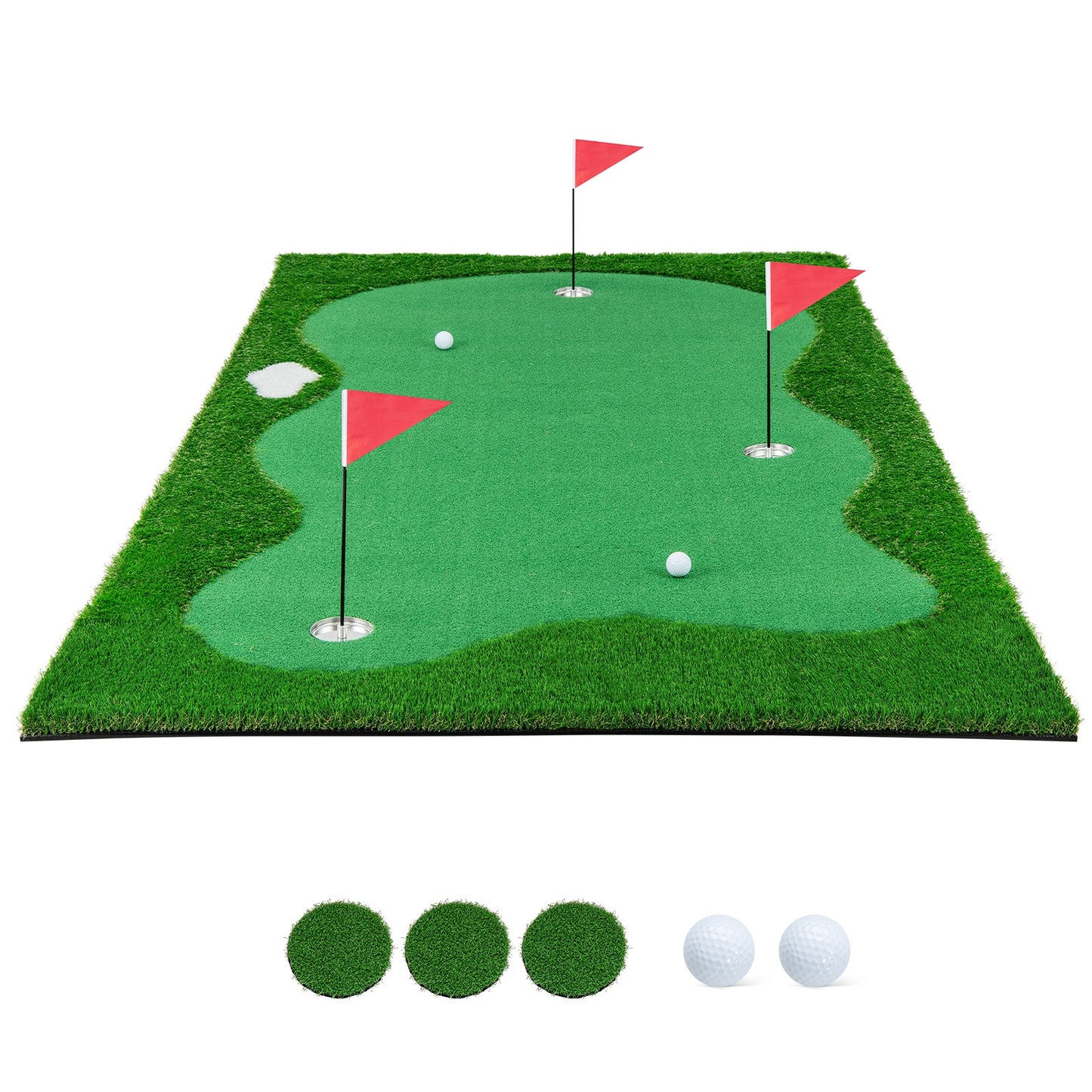 Golf Putting Green with Realistic Artificial Grass Turf-L Kids Crystal