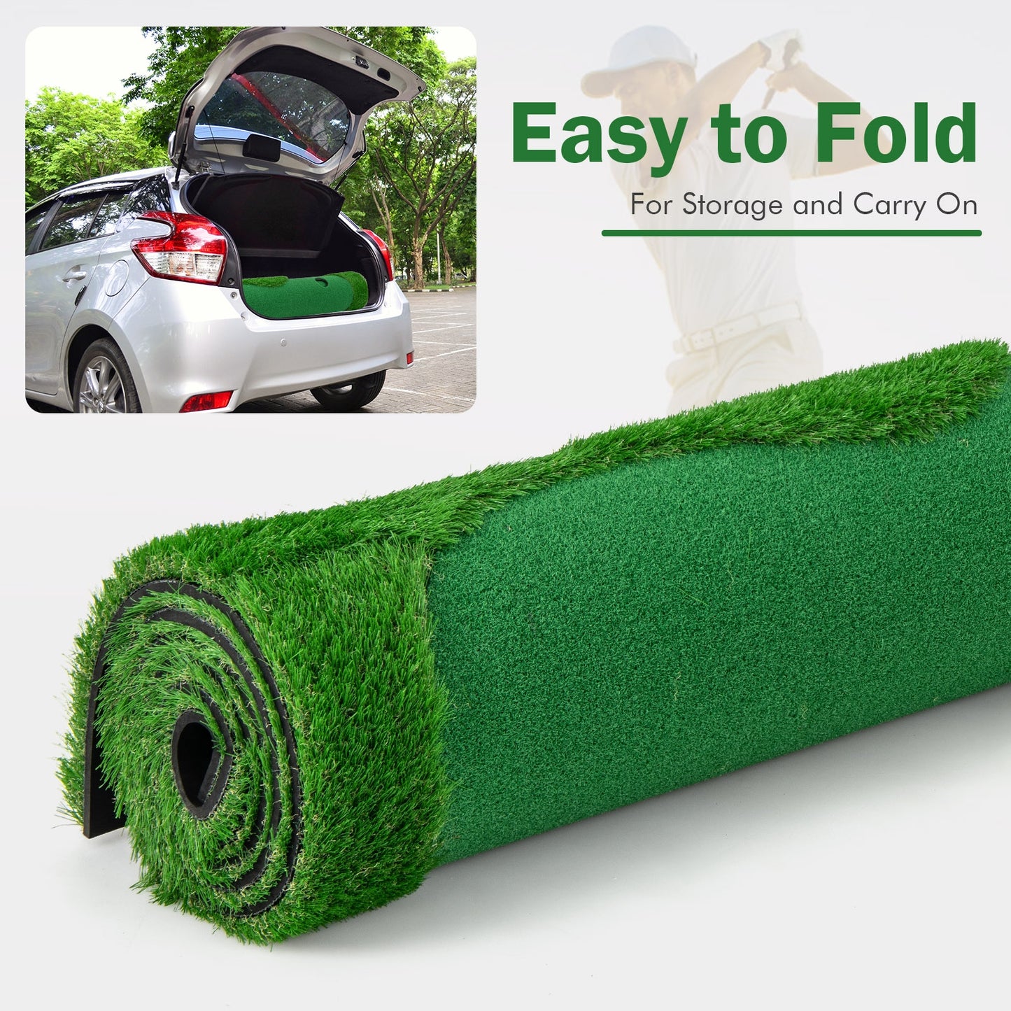 Golf Putting Green with Realistic Artificial Grass Turf-L Kids Crystal