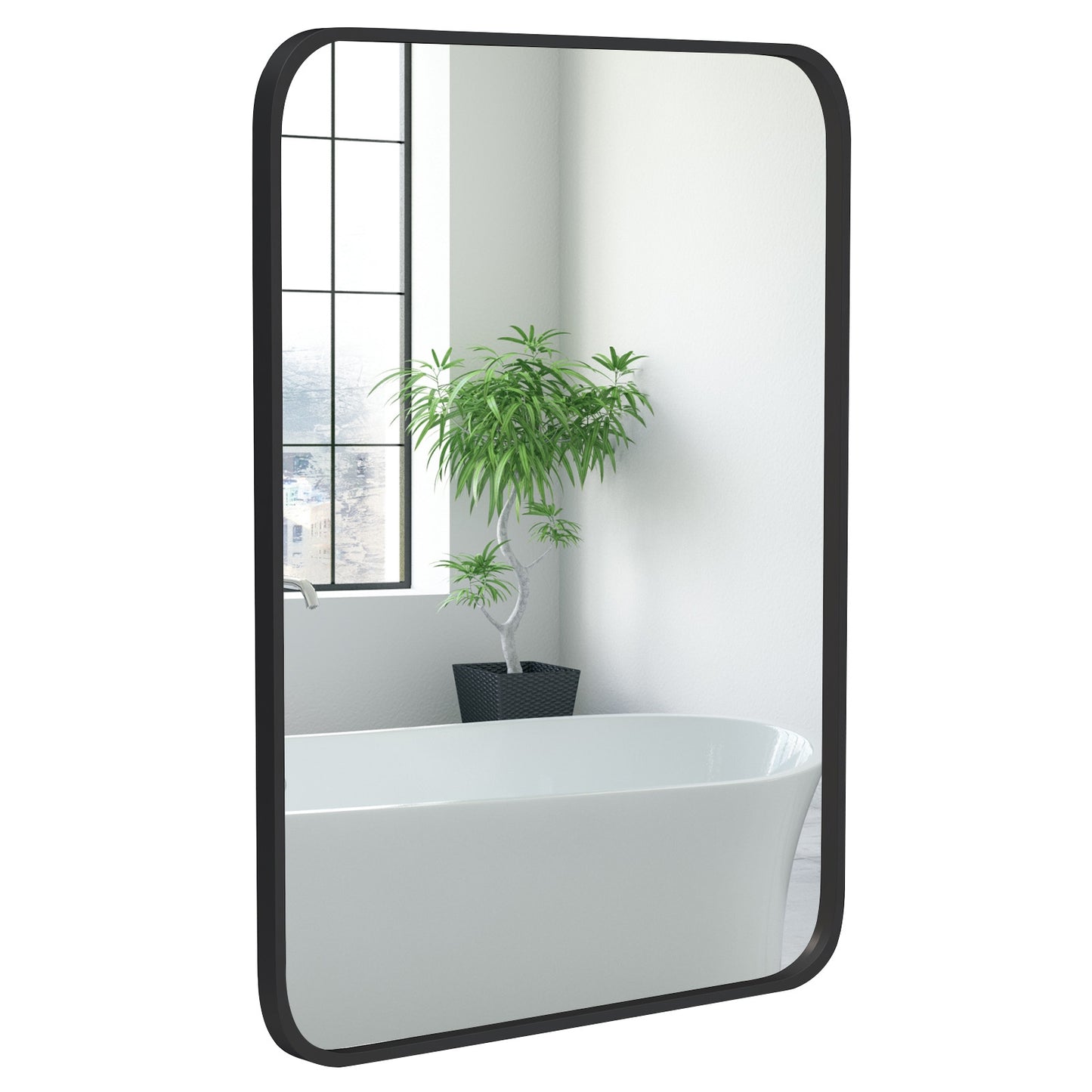 24 x 32 Inch Minimalist Wall Mounted Rectangle Mirror Kids Crystal