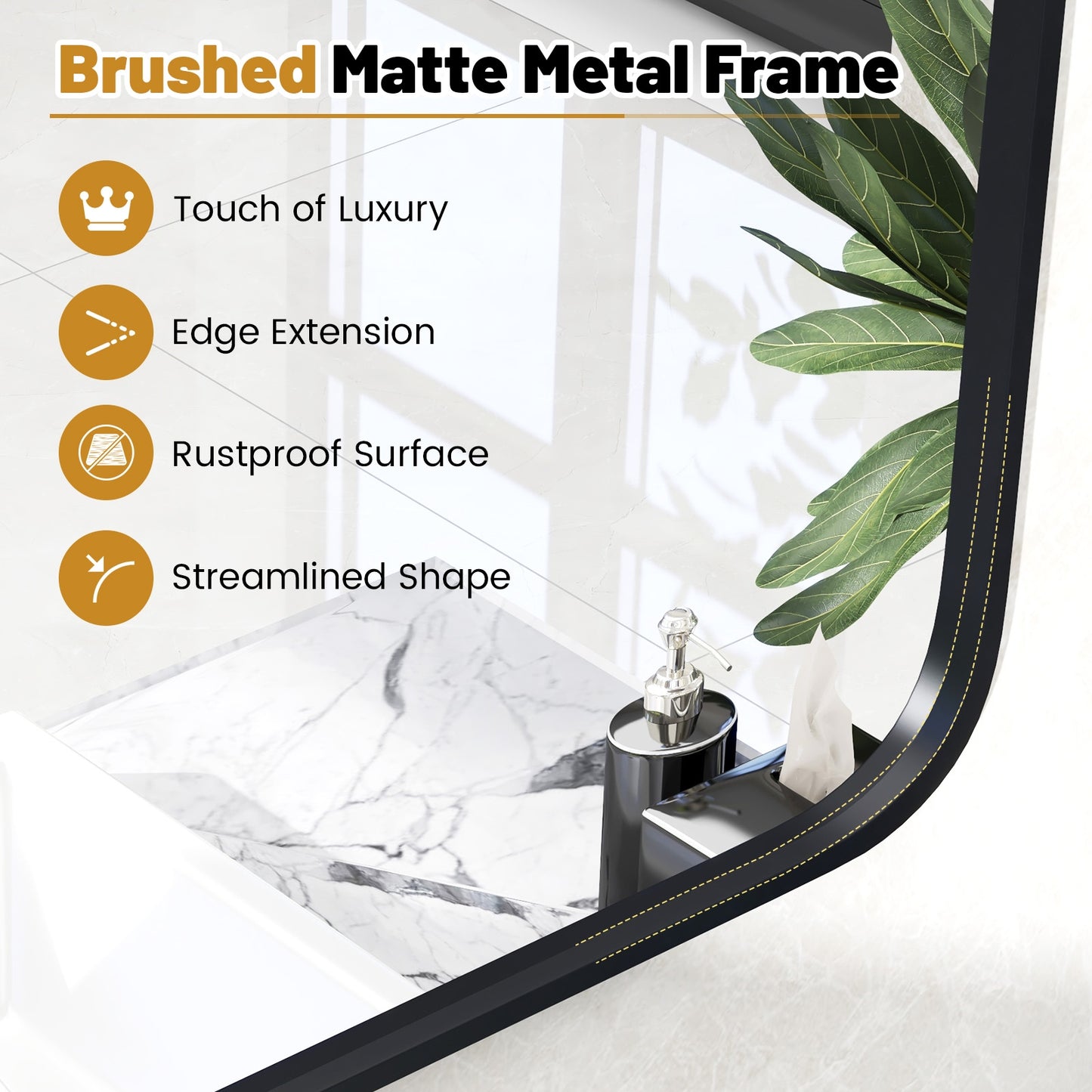 24 x 32 Inch Minimalist Wall Mounted Rectangle Mirror Kids Crystal