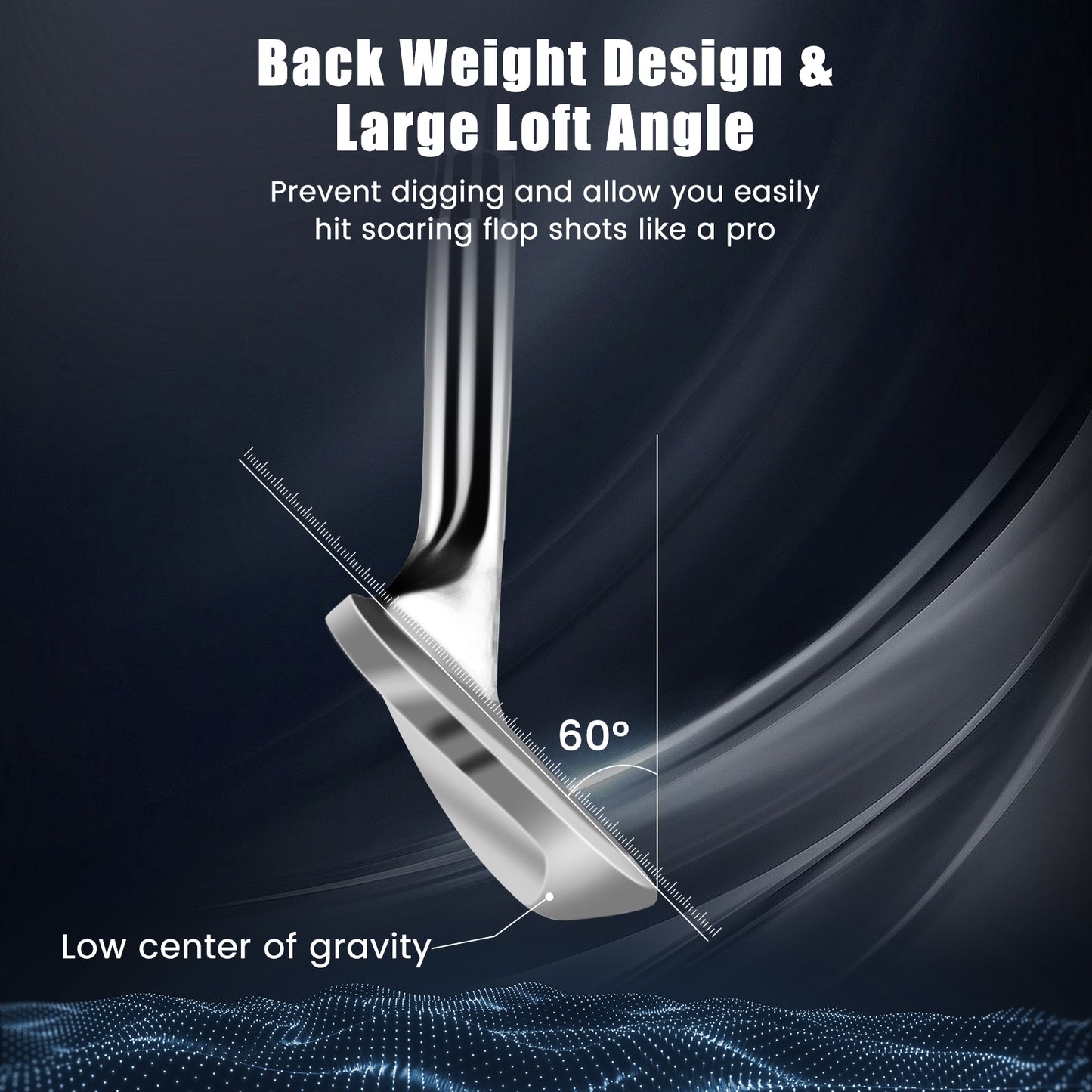 Golf Sand Wedge 56/60 Degree Gap Lob Wedge with Grooves Right Handed-60 Degrees Kids Crystal