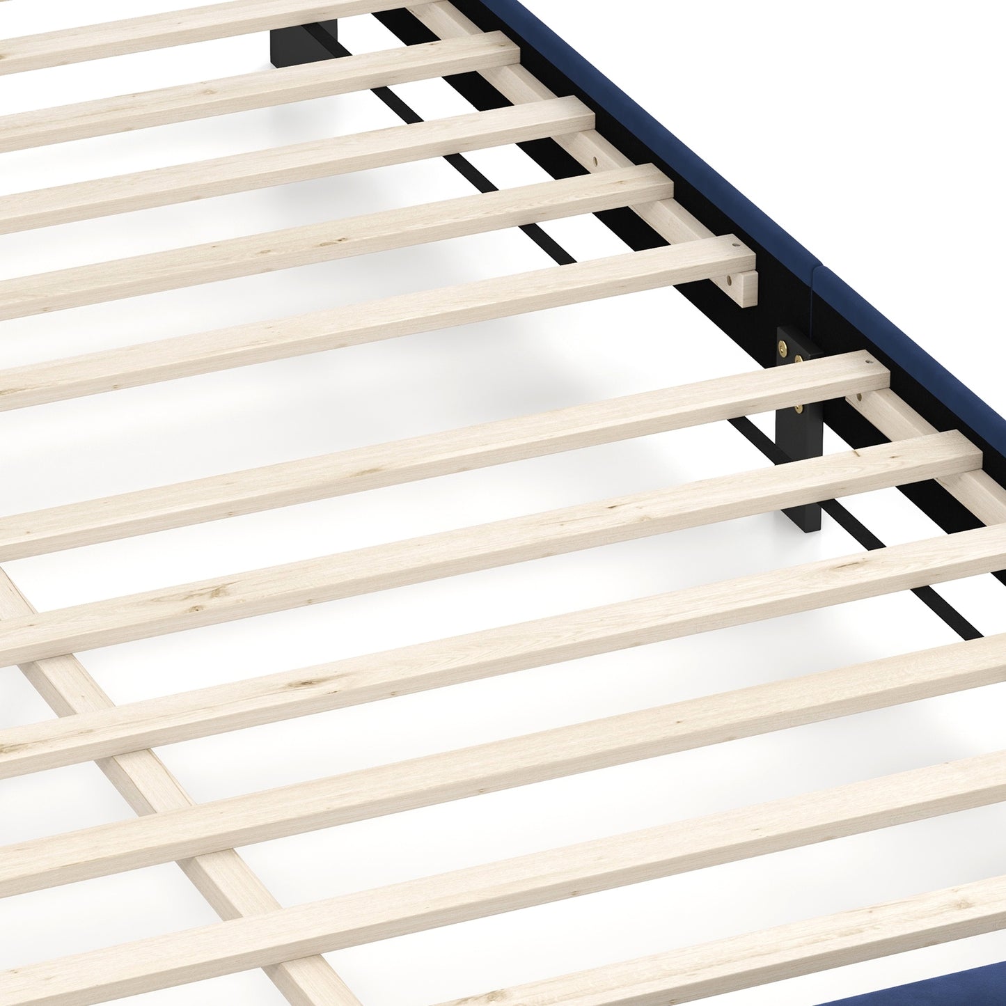 Queen Size Velvet Bed Frame with Button Tufted and Nailhead Trim Headboard-Queen Size Kids Crystal