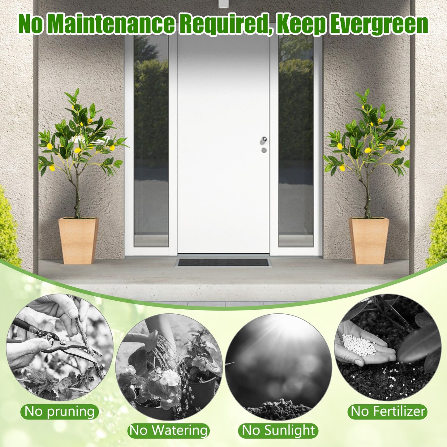 Artificial Lemon Tree 2.6/4/5.2 Feet Tall Fake Lemon Plant wuth Lemon Fruits-2.6 ft Kids Crystal