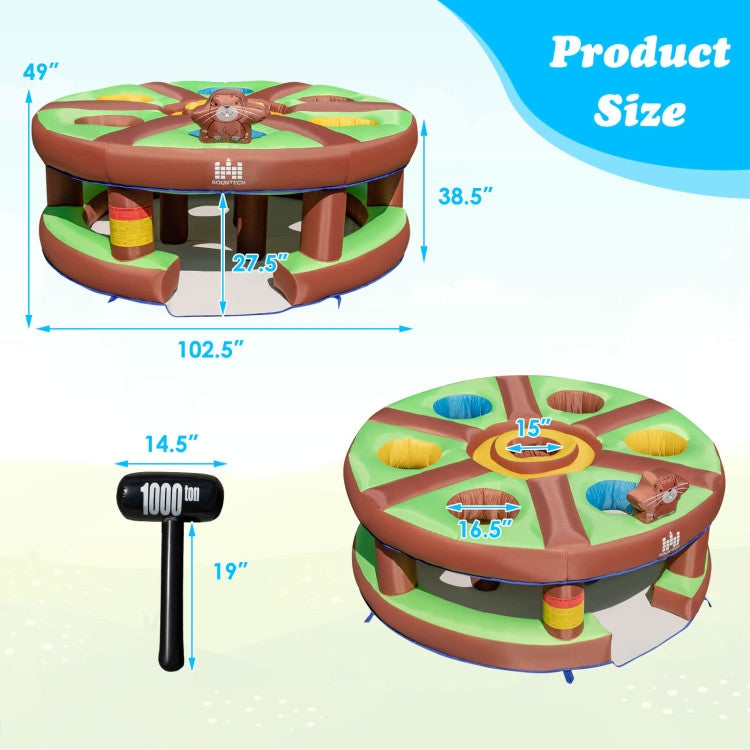 Inflatable Human Whack a Mole for Kids with 480W Blower for Yard Kids Crystal