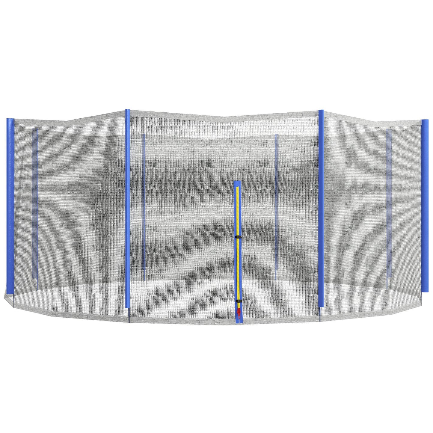 Safety Trampoline Net Enclosure 12ft Round Zippered Entrance Replacement Netting Black Kids Crystal
