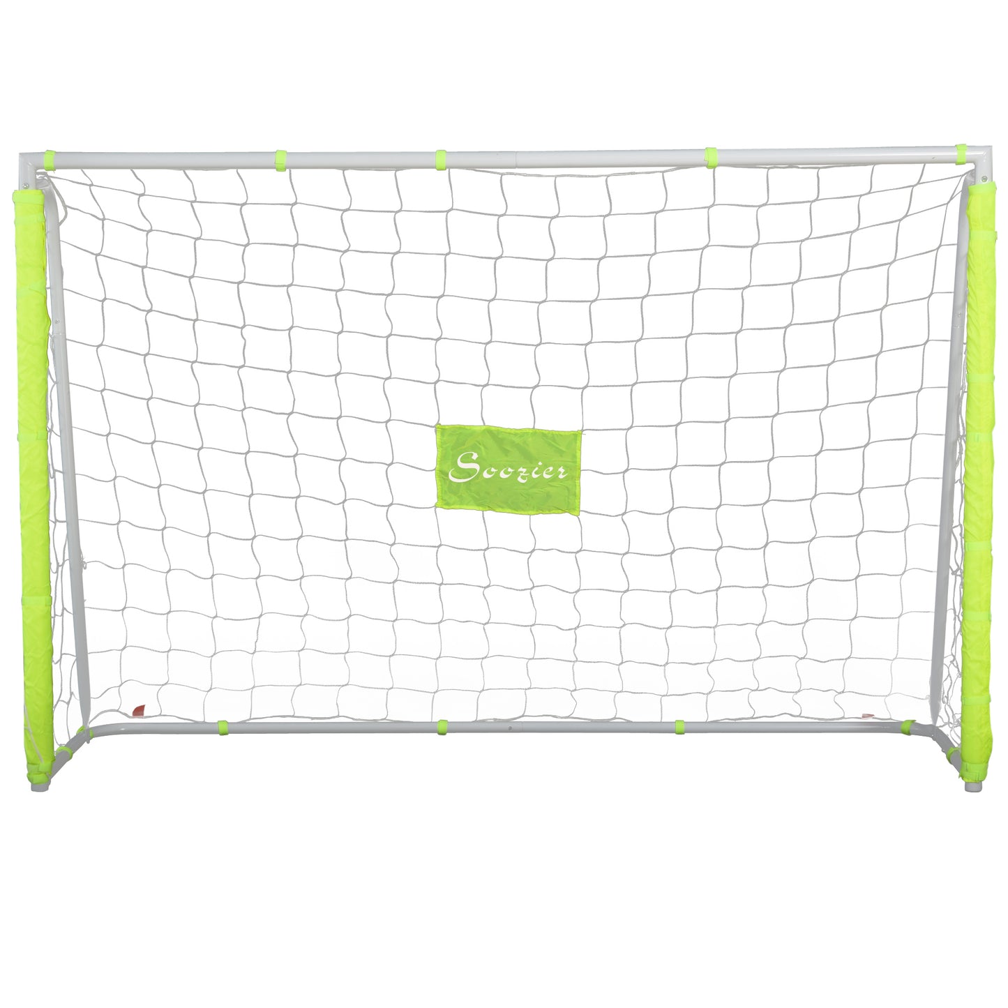 6ft x 4ft Soccer Goal Net with Metal Frame, PE Mesh, Ground Stakes, Easy Assembly, Yellow Kids Crystal
