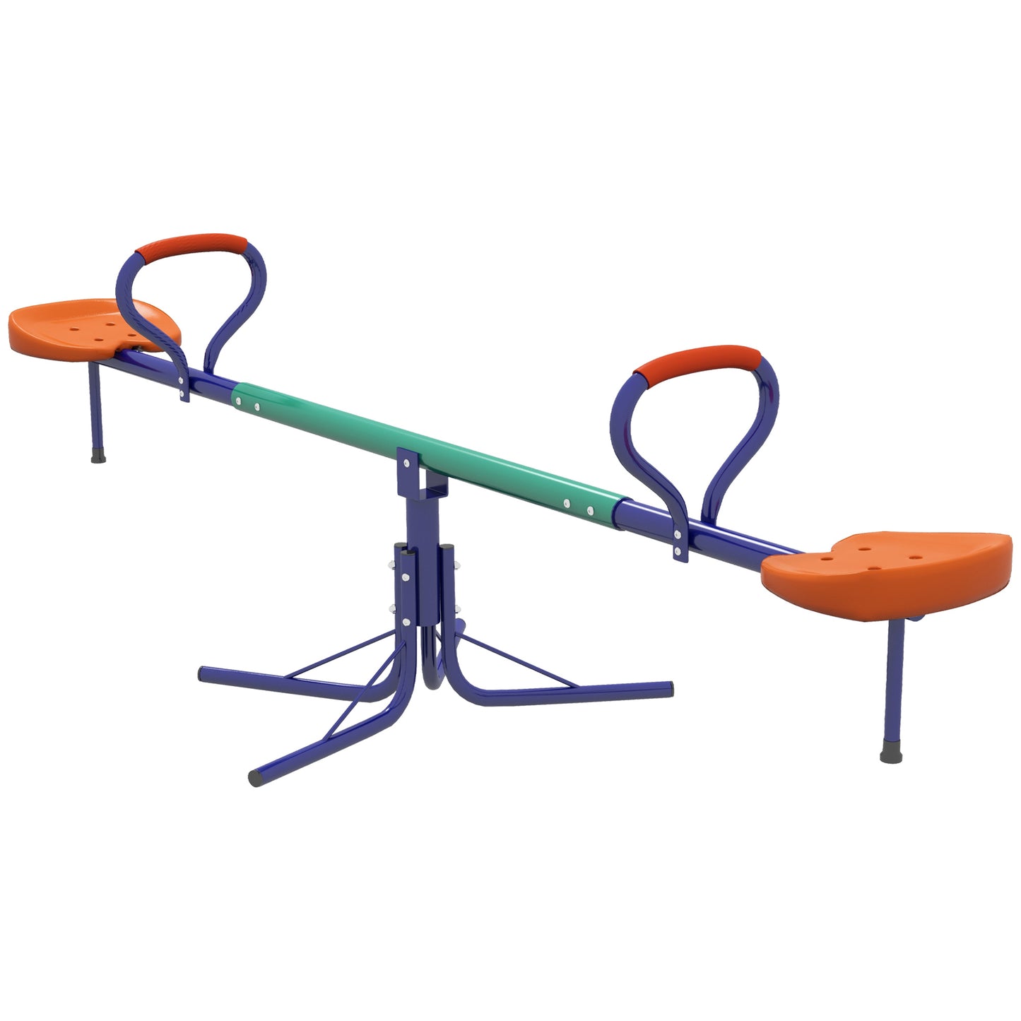 Kids Seesaw Swivel with 360 Degrees Rotating, Outdoor Playground Equipment for Backyard, Playground, Multicoloured Kids Crystal