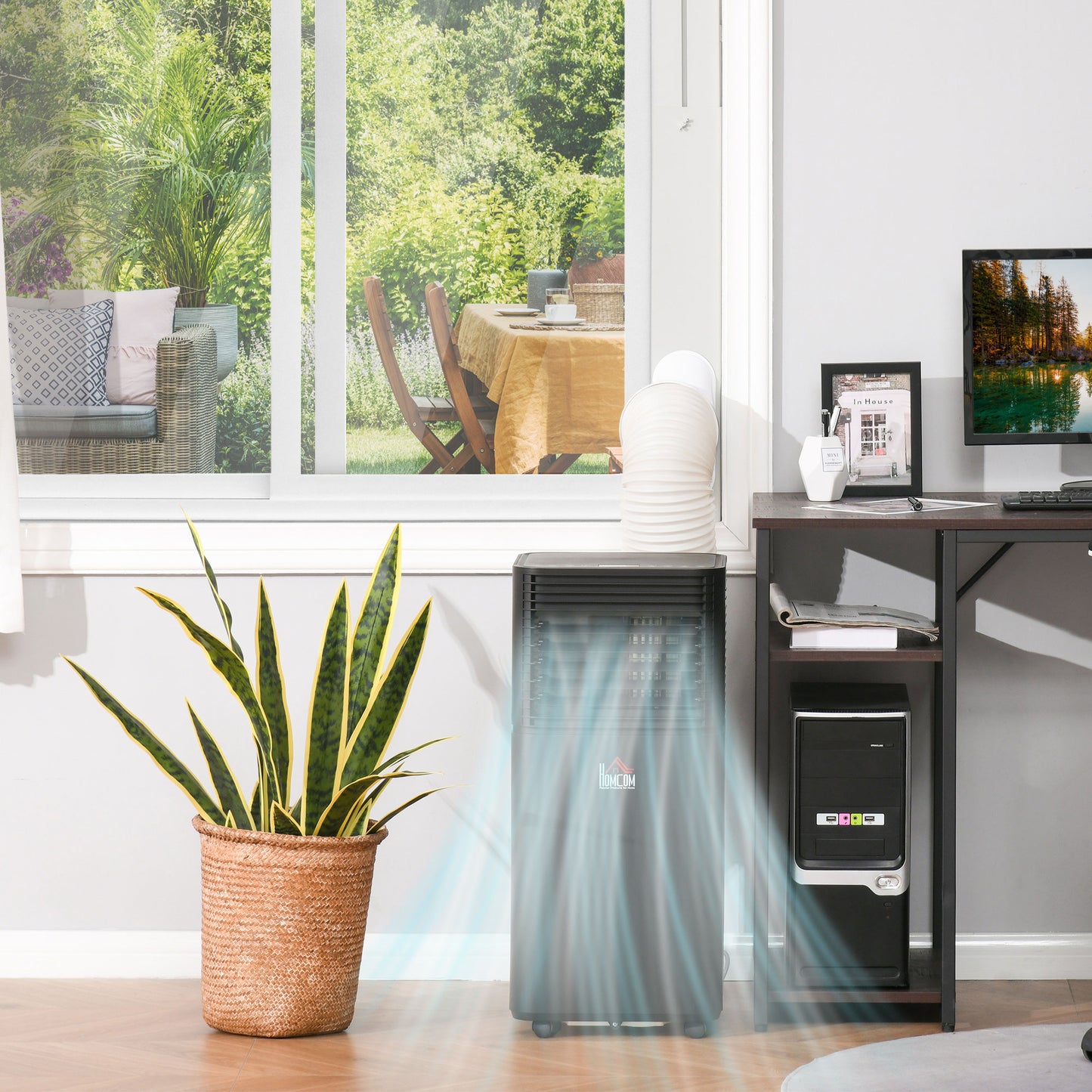 8000 BTU Portable Air Conditioner with Fan & Dehumidifier Mode, Quiet AC Unit with Remote Control, 24-Hour Timer, Black Kids Crystal