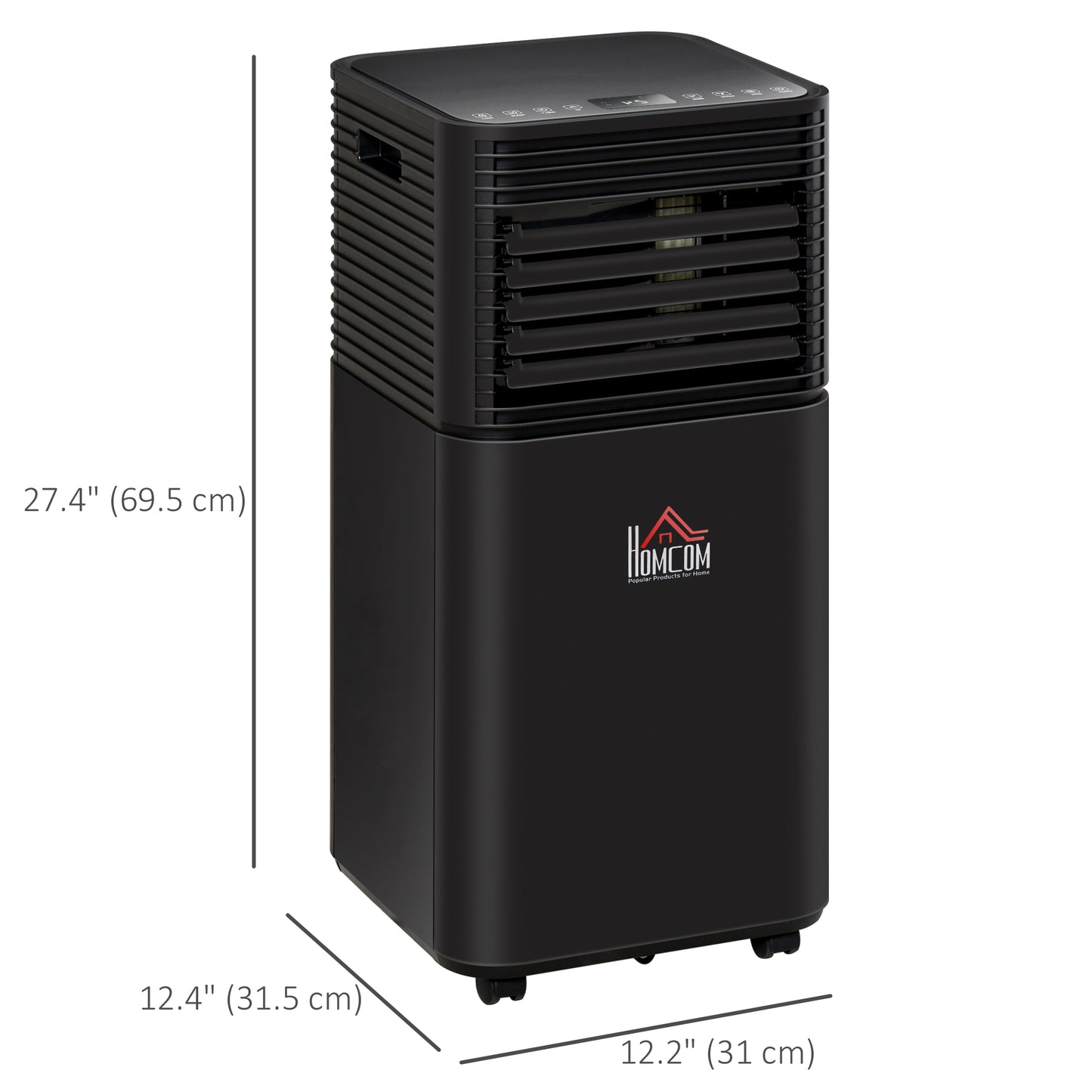 10000 BTU Portable Air Conditioner with Fan & Dehumidifier Mode, Quiet AC Unit with Remote Control, 24-Hour Timer, Black