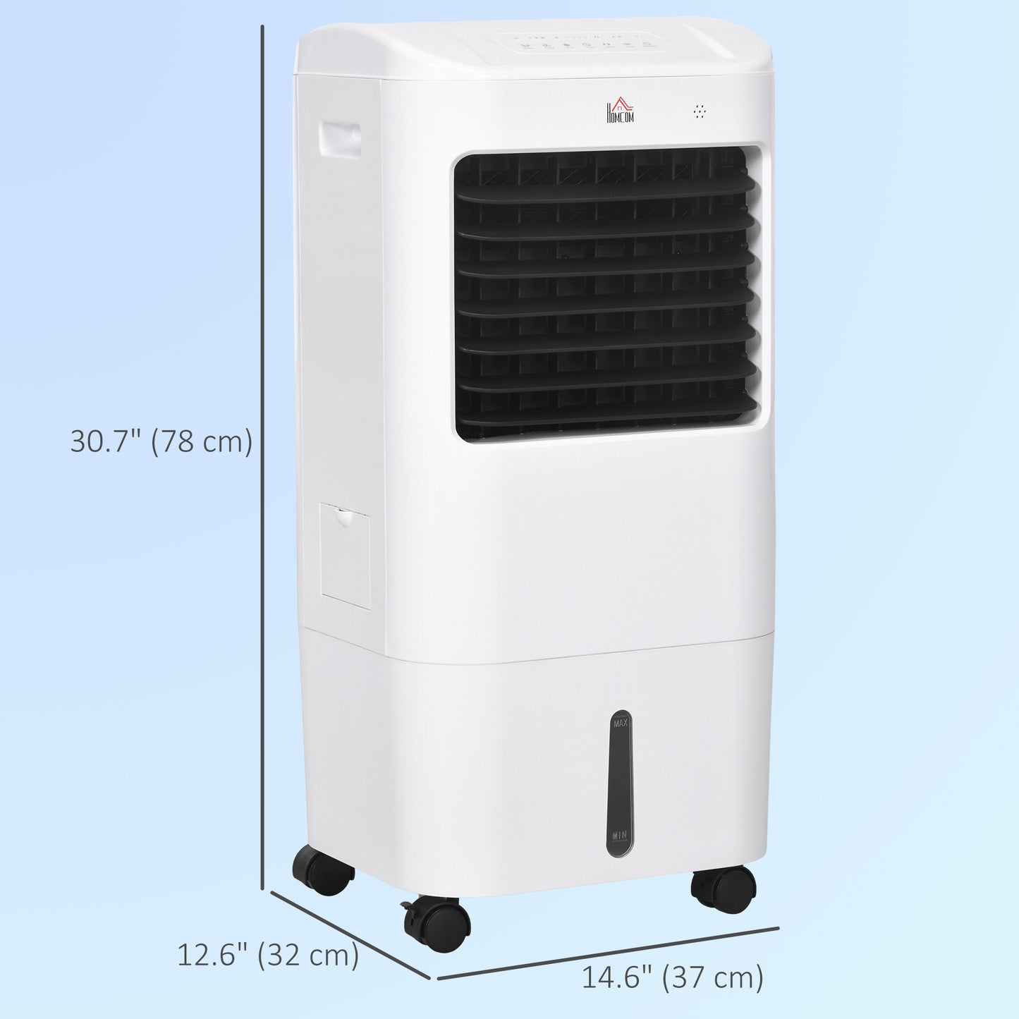 Cooling Fan for Bedroom with Ice Pack, Tower Fan with Remote Control, 3 Modes, 3 Speeds, 7.5H Timer, White