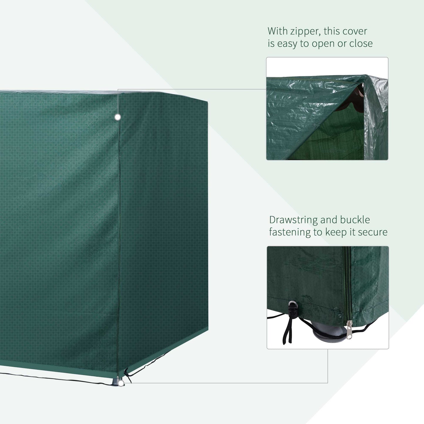 7x5x5ft H Large Patio Swing Chair Cover Outdoor Garden Furniture Protector, All-weather Rain and UV Blocks, Dark Green Kids Crystal